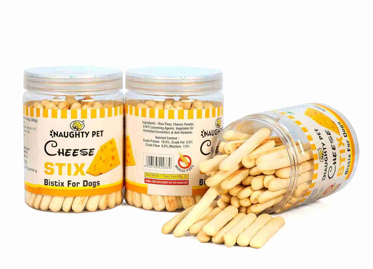 Naughty Pet Cheese Stix 300 Gm