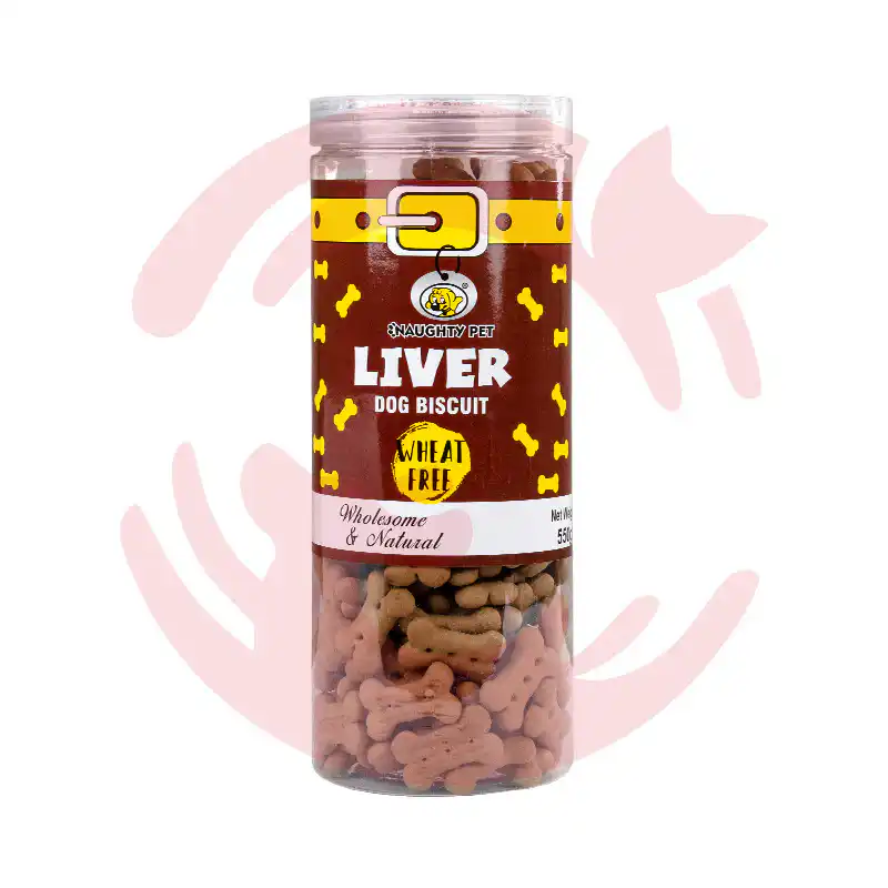 Naughty Pet Liver Biscuits Jar 550 Gm