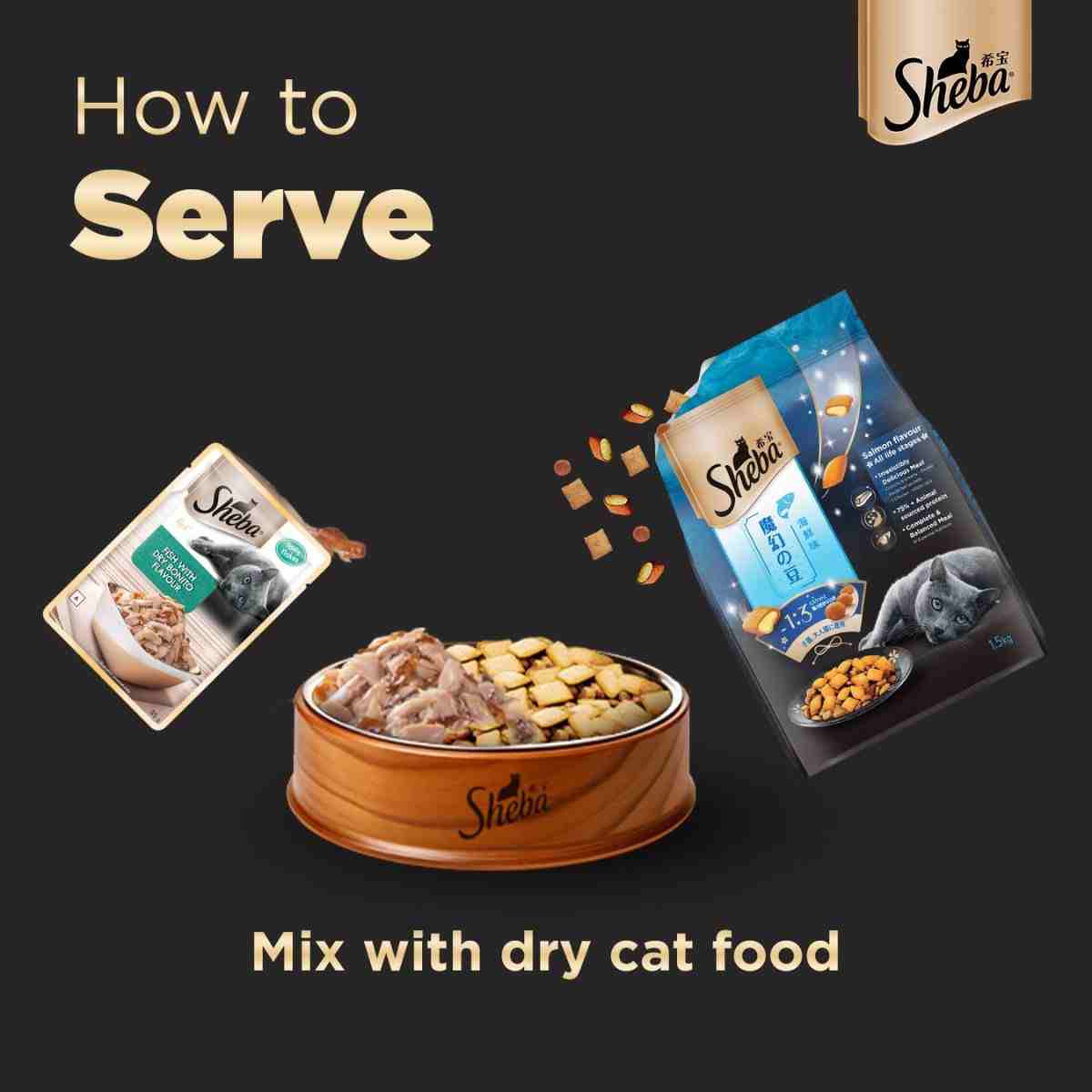 Sheba Premium Fish with Dry Bonito Flake Wet Cat Food - 35 gm