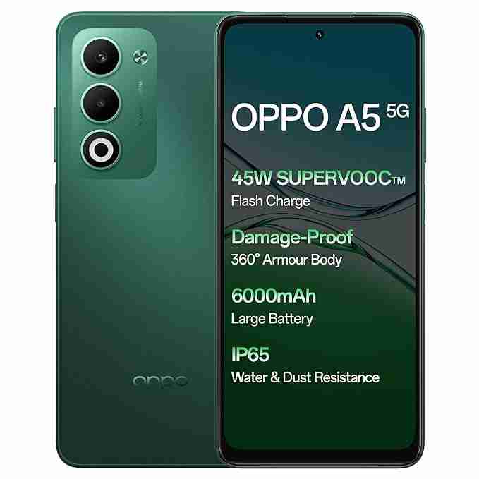 OPPO A5 5G (Aurora Green, 128 GB)  (6 GB RAM)