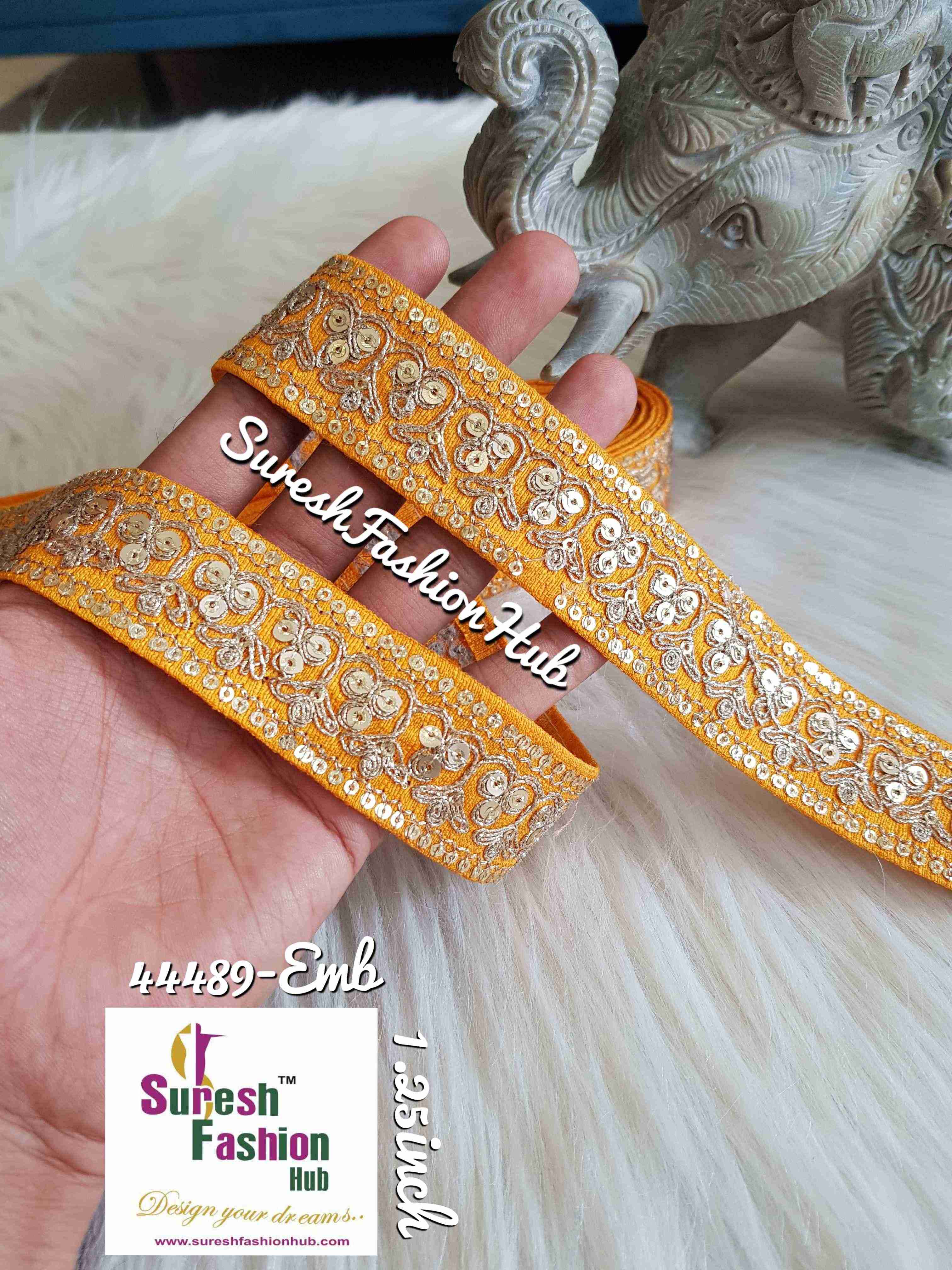 Petite Beauty Yellow Embellished Trim