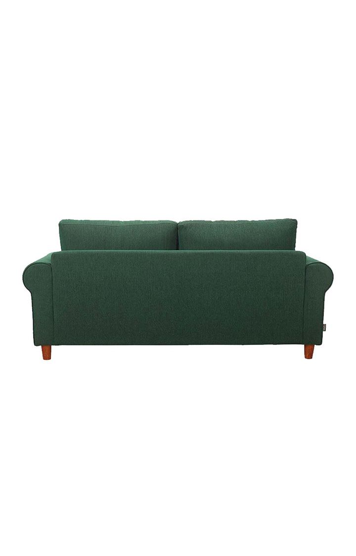 neudot Melody Sofa for Living Room |3 Persons Sofa|Premium Fabric with Padded Cushioned Armrest | Solid Wood Frame|3 Seater in Castle Green Color