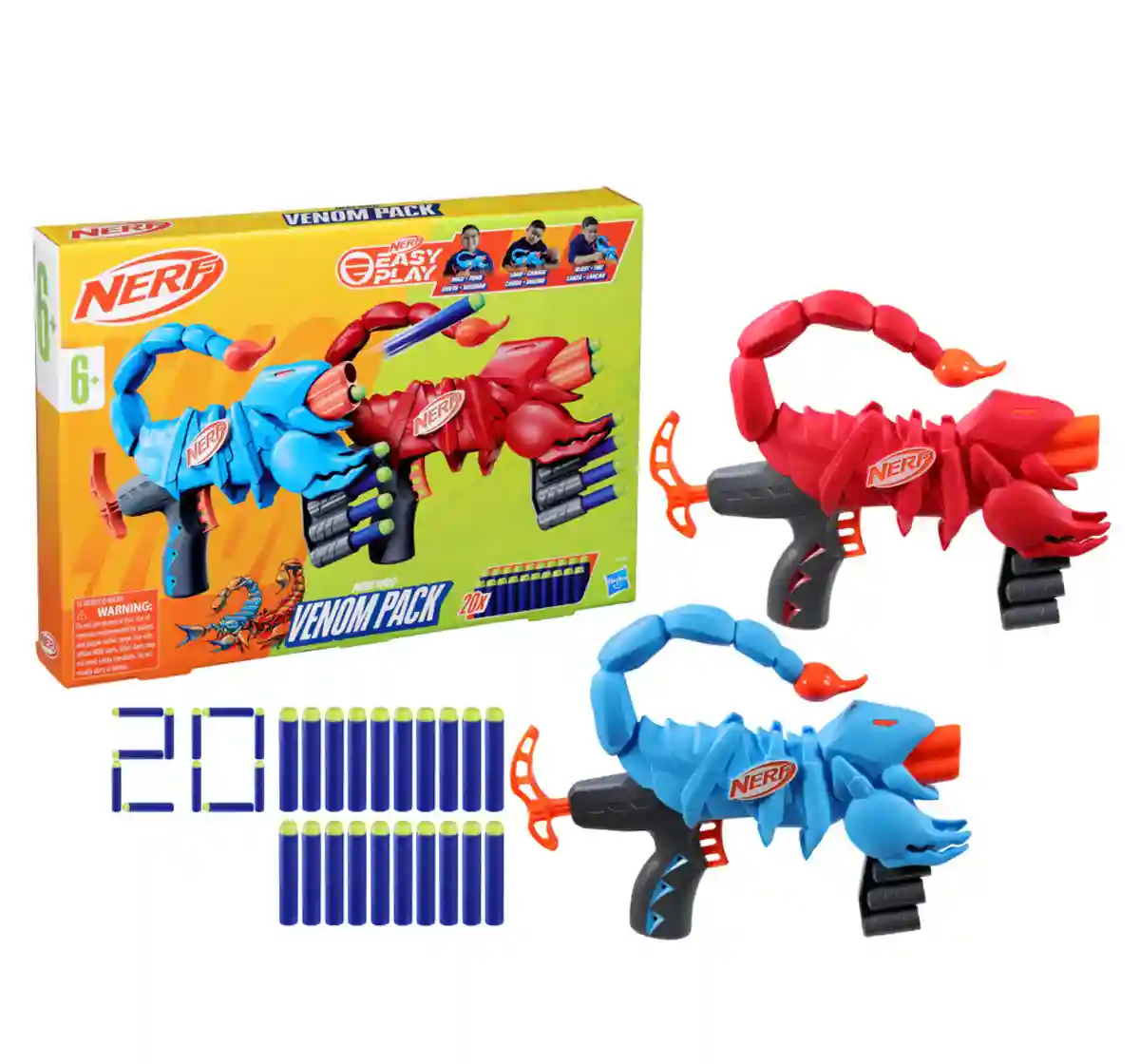 Nerf Wild Venompack, 20 Nerf Elite Darts, 6Y+