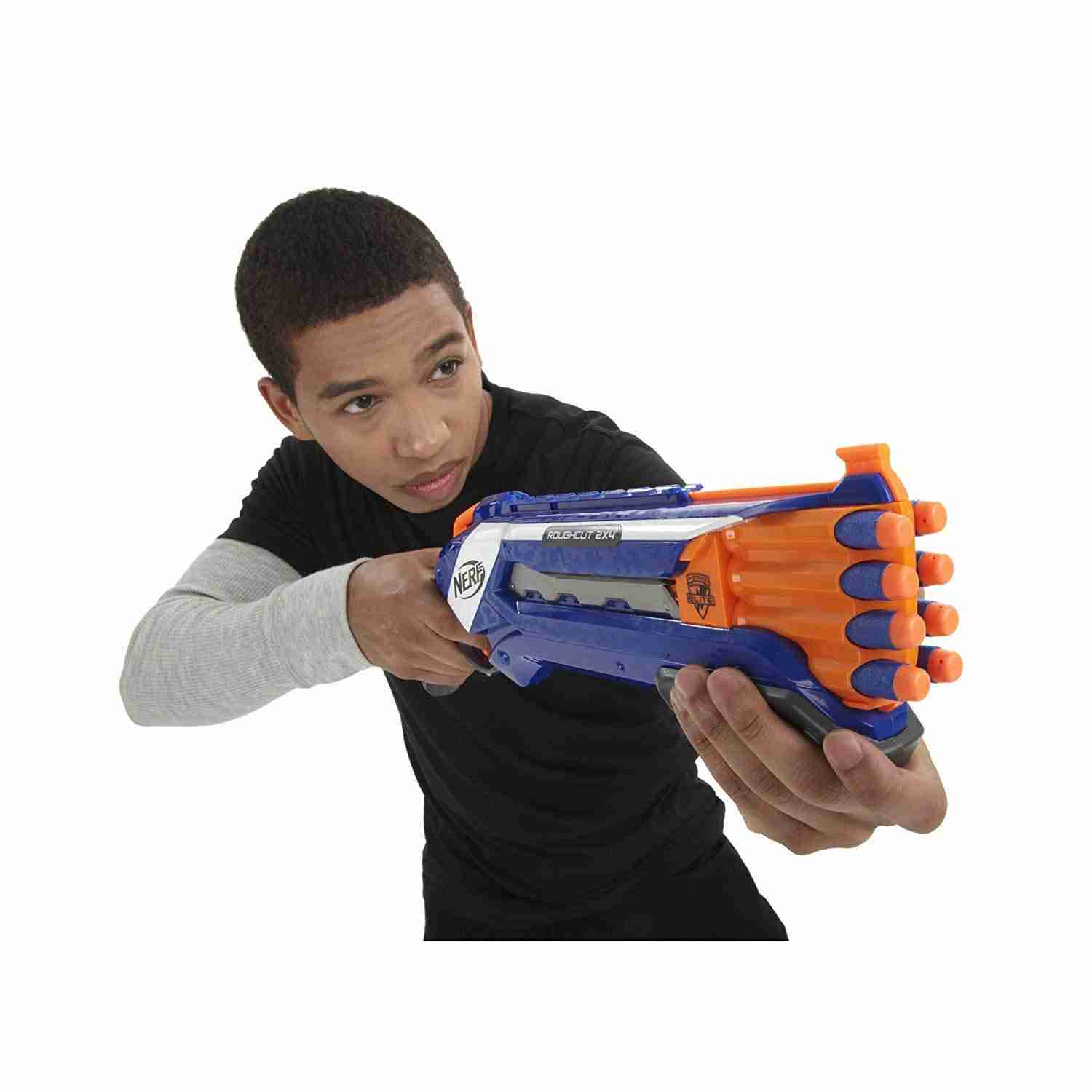 Nerf N-Strike Elite Rough Cut 2X4 Blaster Blasters for Kids age 8Y+