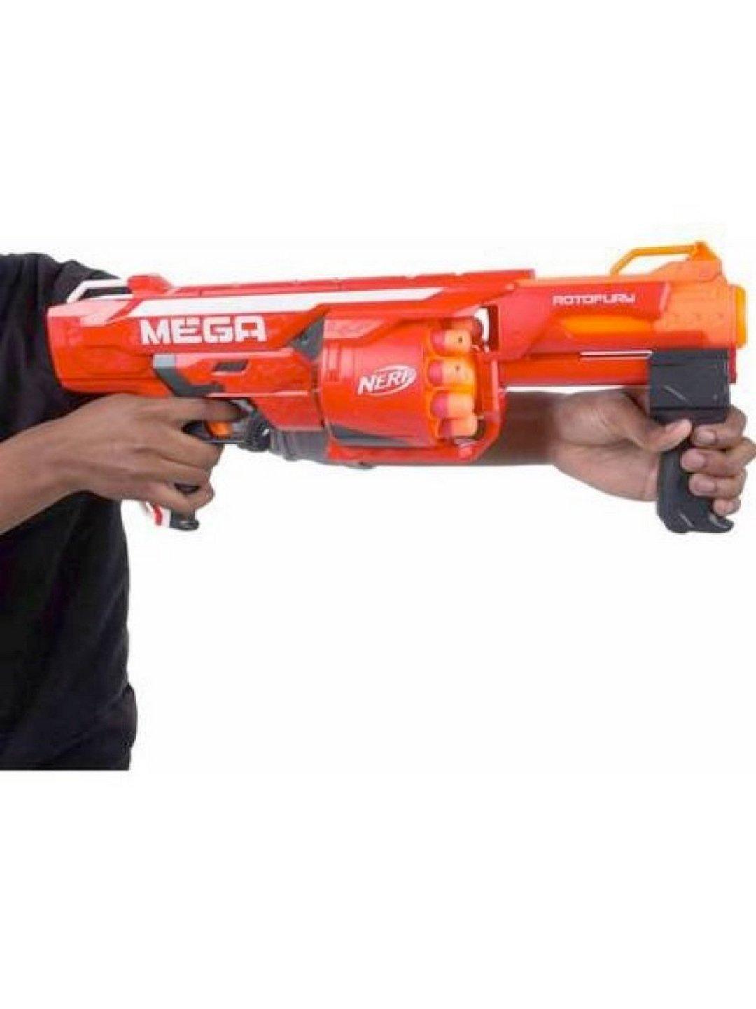 Nerf Mega Rotofury Blaster -- 10-Dart Rotating Drum --  age 8Y+