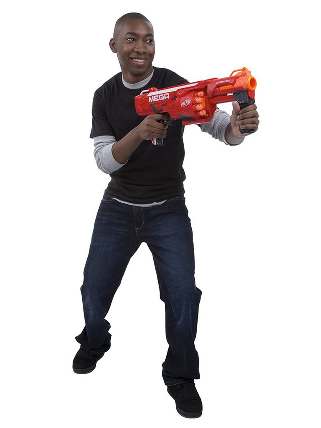 Nerf Mega Rotofury Blaster -- 10-Dart Rotating Drum --  age 8Y+