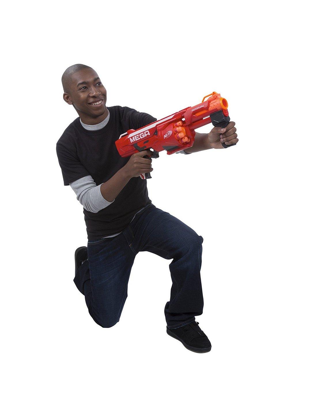 Nerf Mega Rotofury Blaster -- 10-Dart Rotating Drum --  age 8Y+