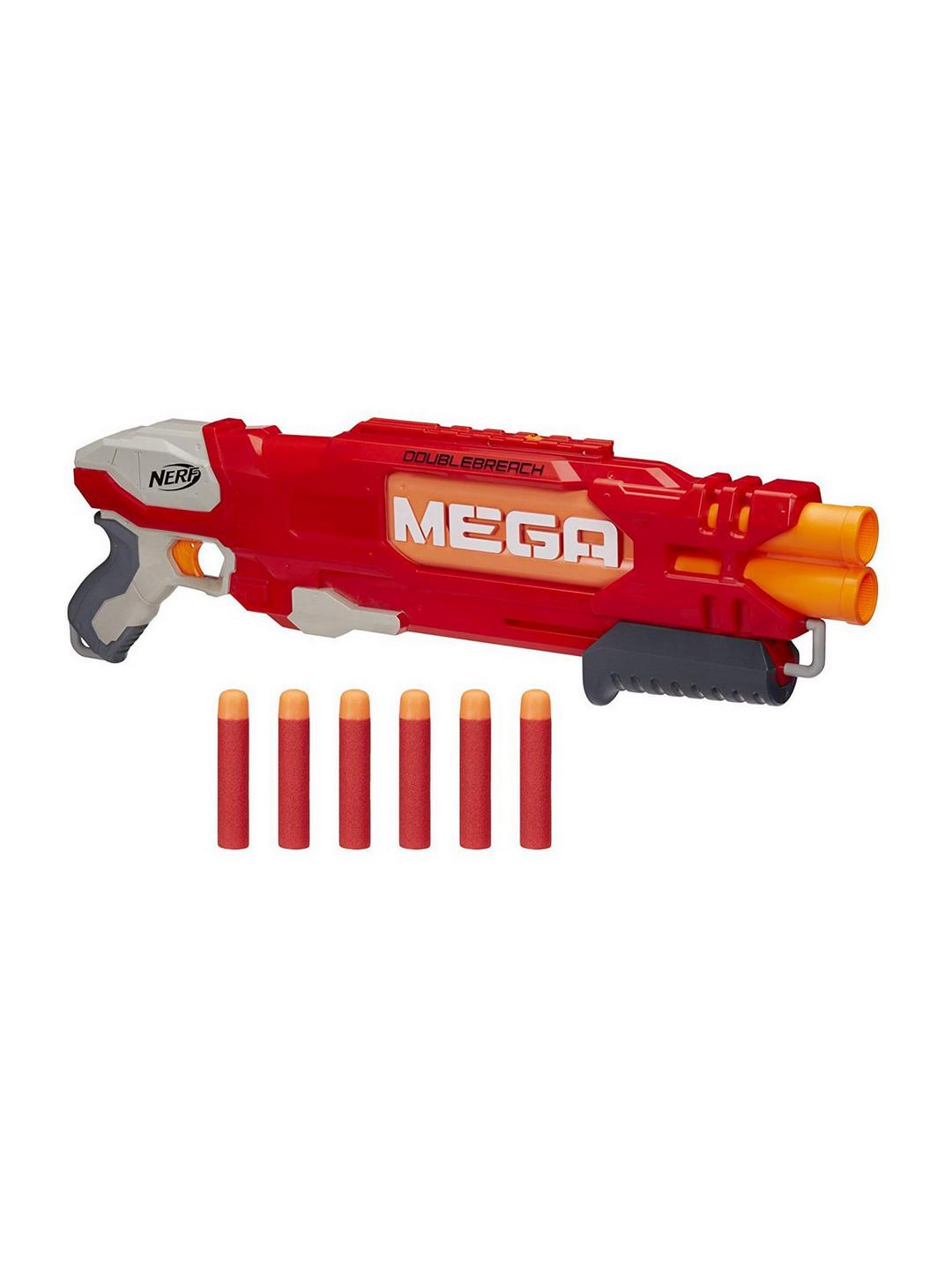 Nerf Mega Doublebreach Blaster -- Breech Load, Pump Action -- age 6Y+
