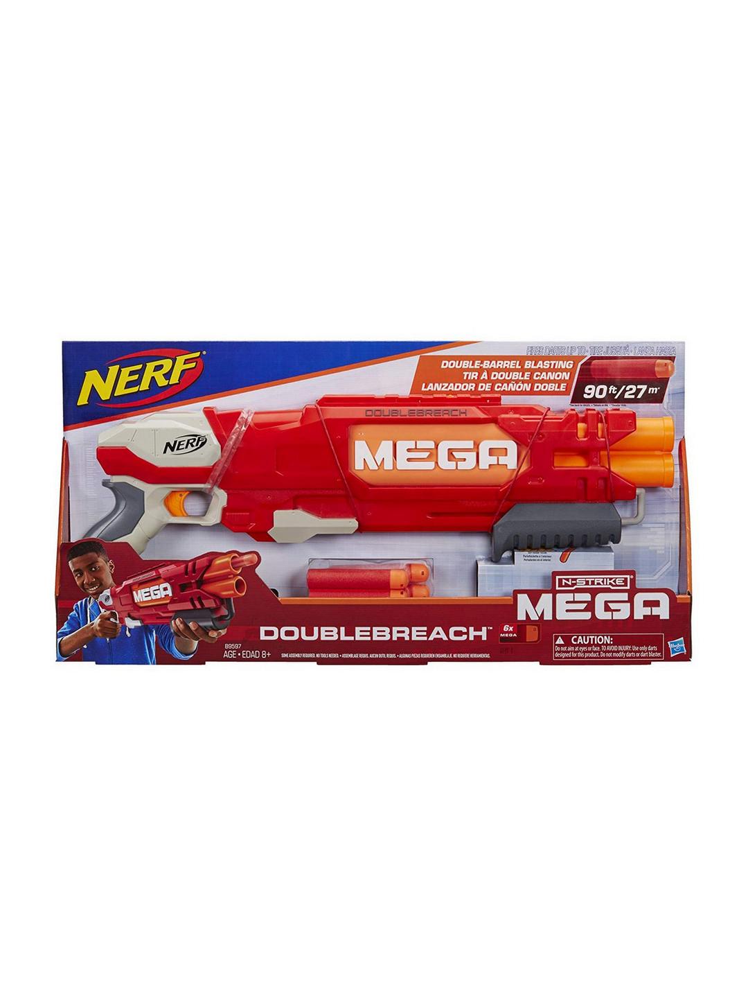 Nerf Mega Doublebreach Blaster -- Breech Load, Pump Action -- age 6Y+