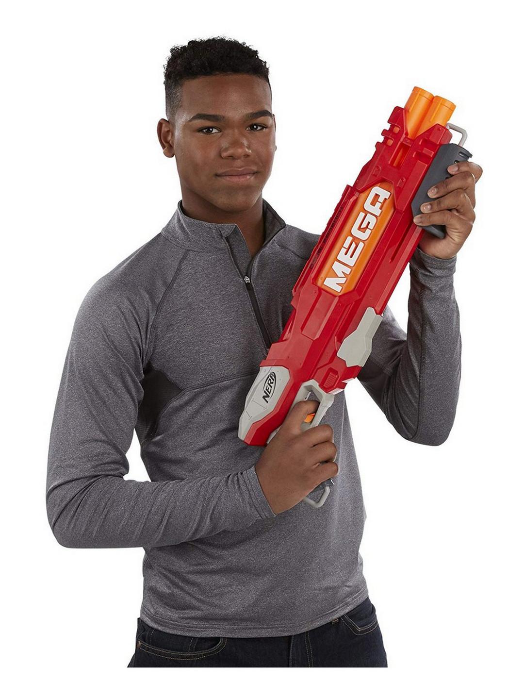 Nerf Mega Doublebreach Blaster -- Breech Load, Pump Action -- age 6Y+