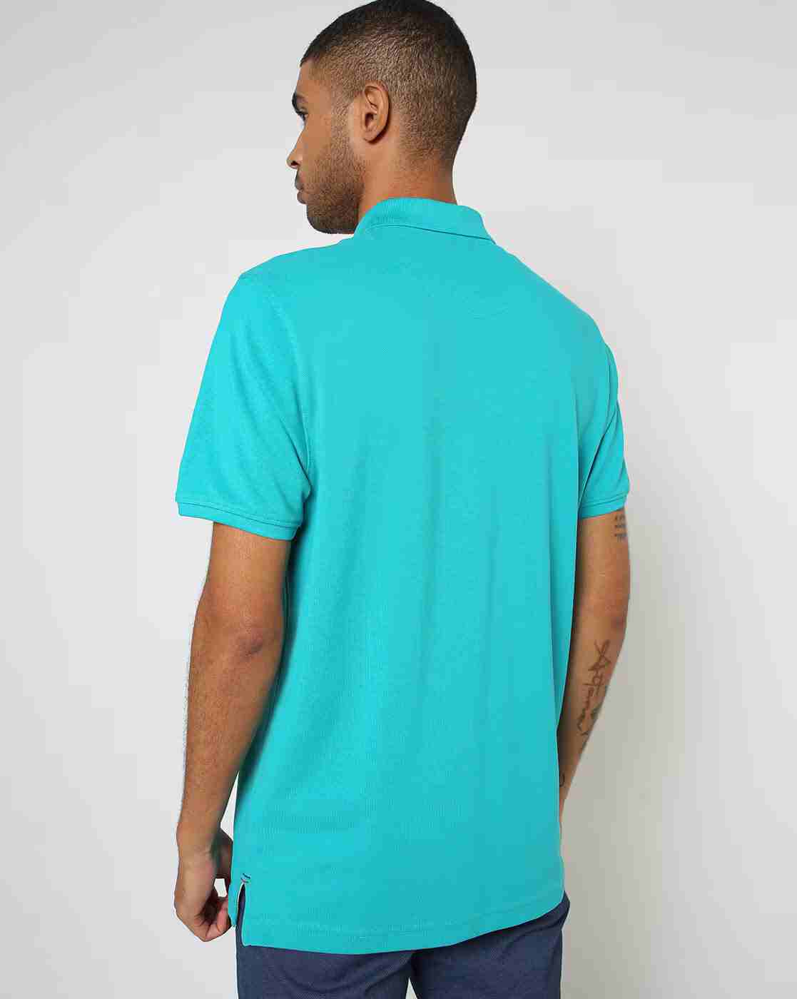 NETPLAY | Regular Fit Solid Cotton Polo T-Shirt|2
