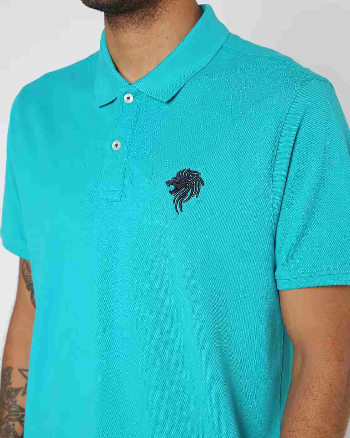 NETPLAY | Regular Fit Solid Cotton Polo T-Shirt|3