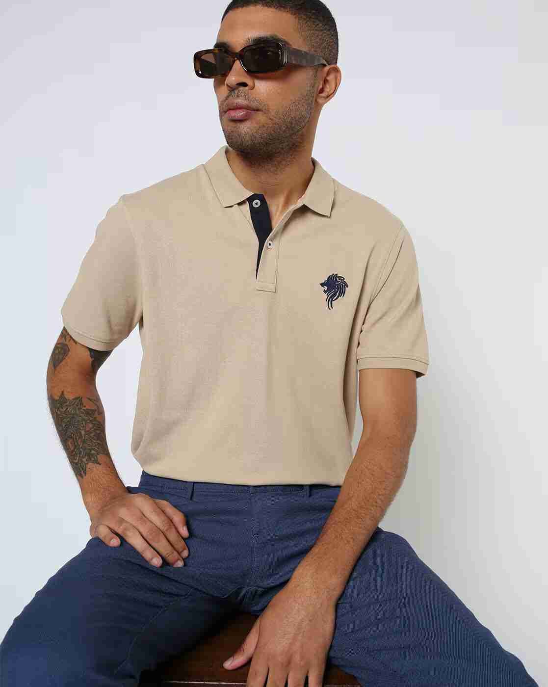 Regular Fit Polo T-Shirt with Vented Hem