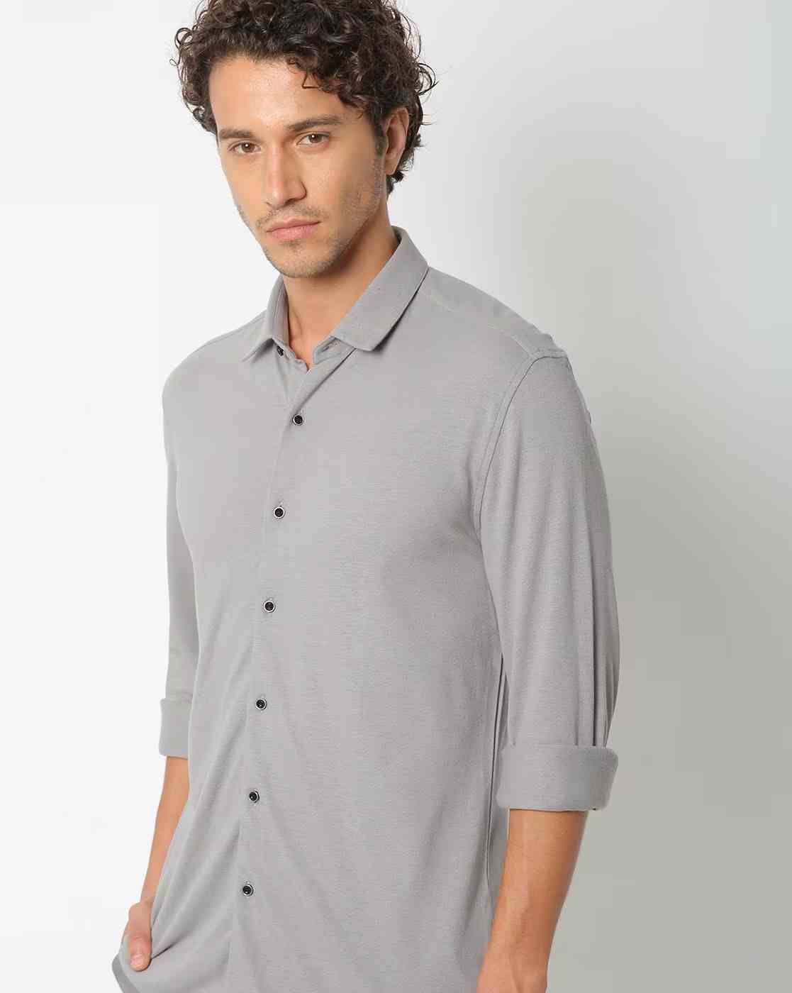 NETPLAY | Knit Slim Fit Shirt|0