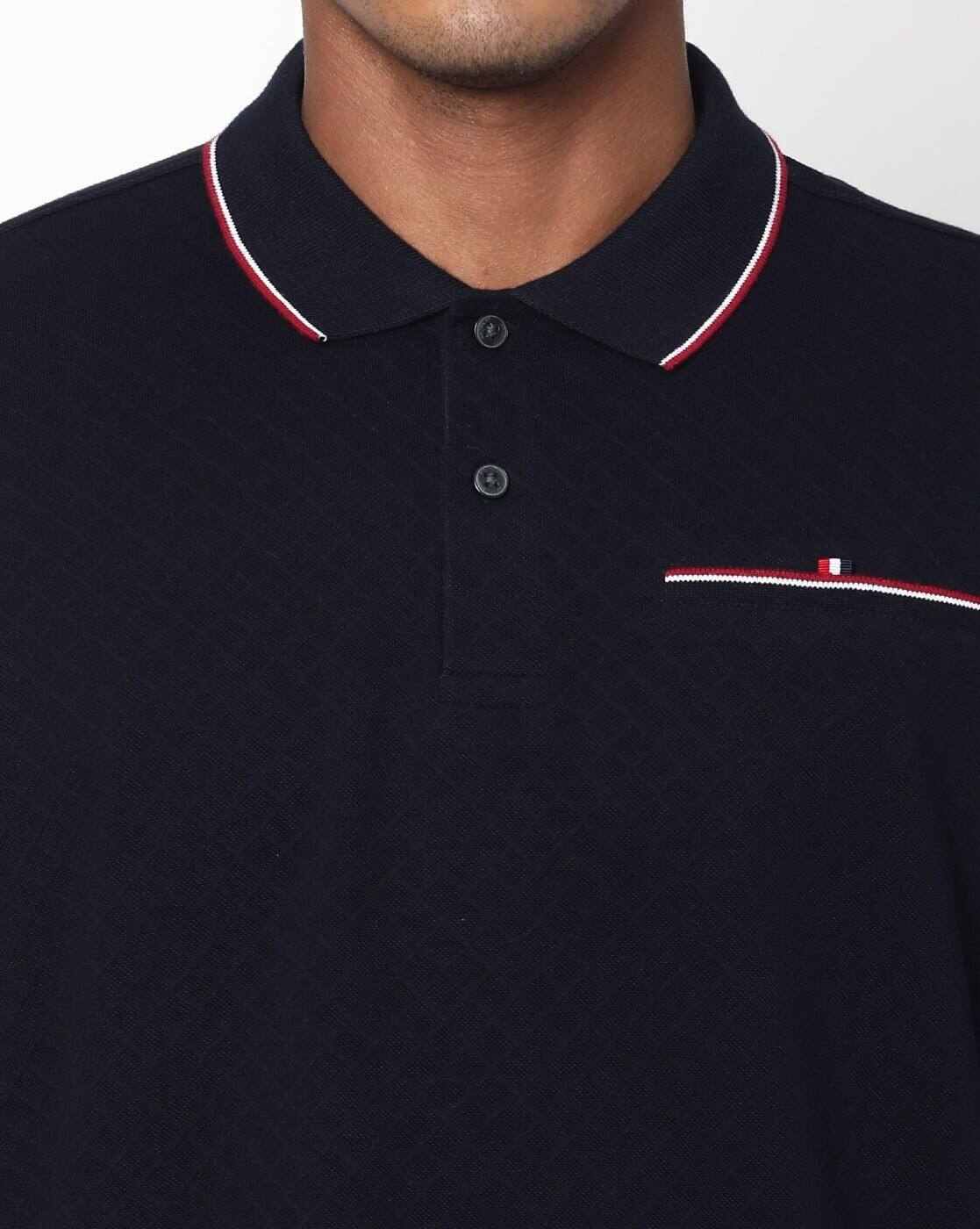 NETPLAY | Slim Fit Self-Design Polo T-Shirt with Welt Pocket|2