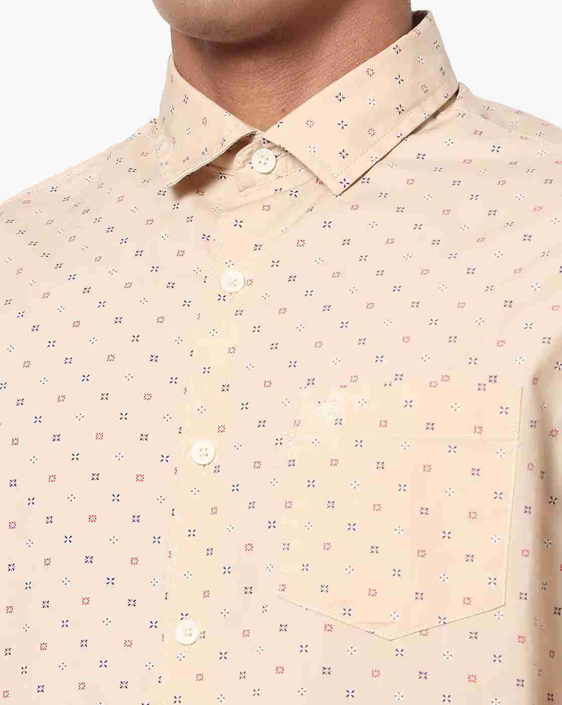 NETPLAY | Micro Print Slim Fit Shirt with Patch Pocket|2