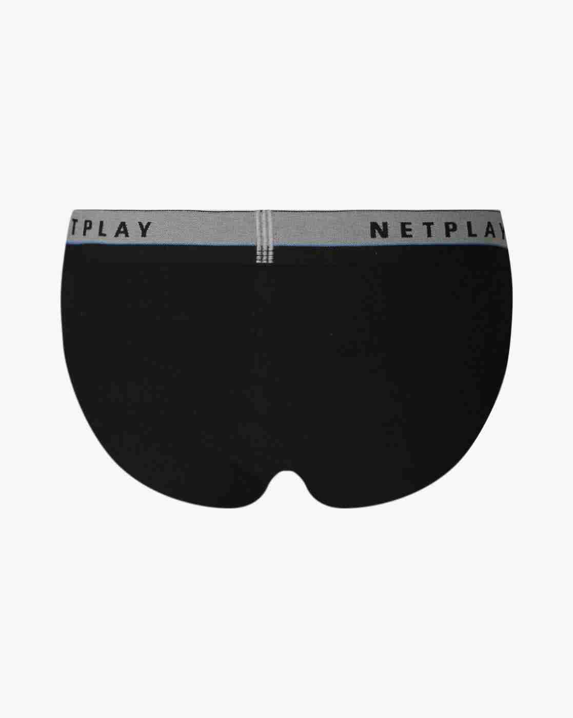 NETPLAY | Briefs with Brand Woven Elasticated Waist|1