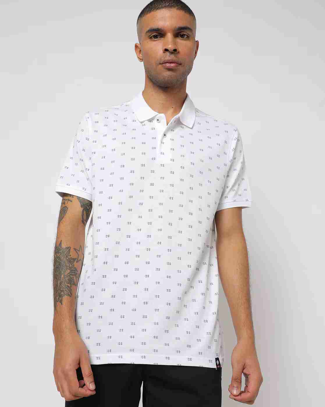 NETPLAY | Regular Fit Geometric Print Polo T-Shirt|3