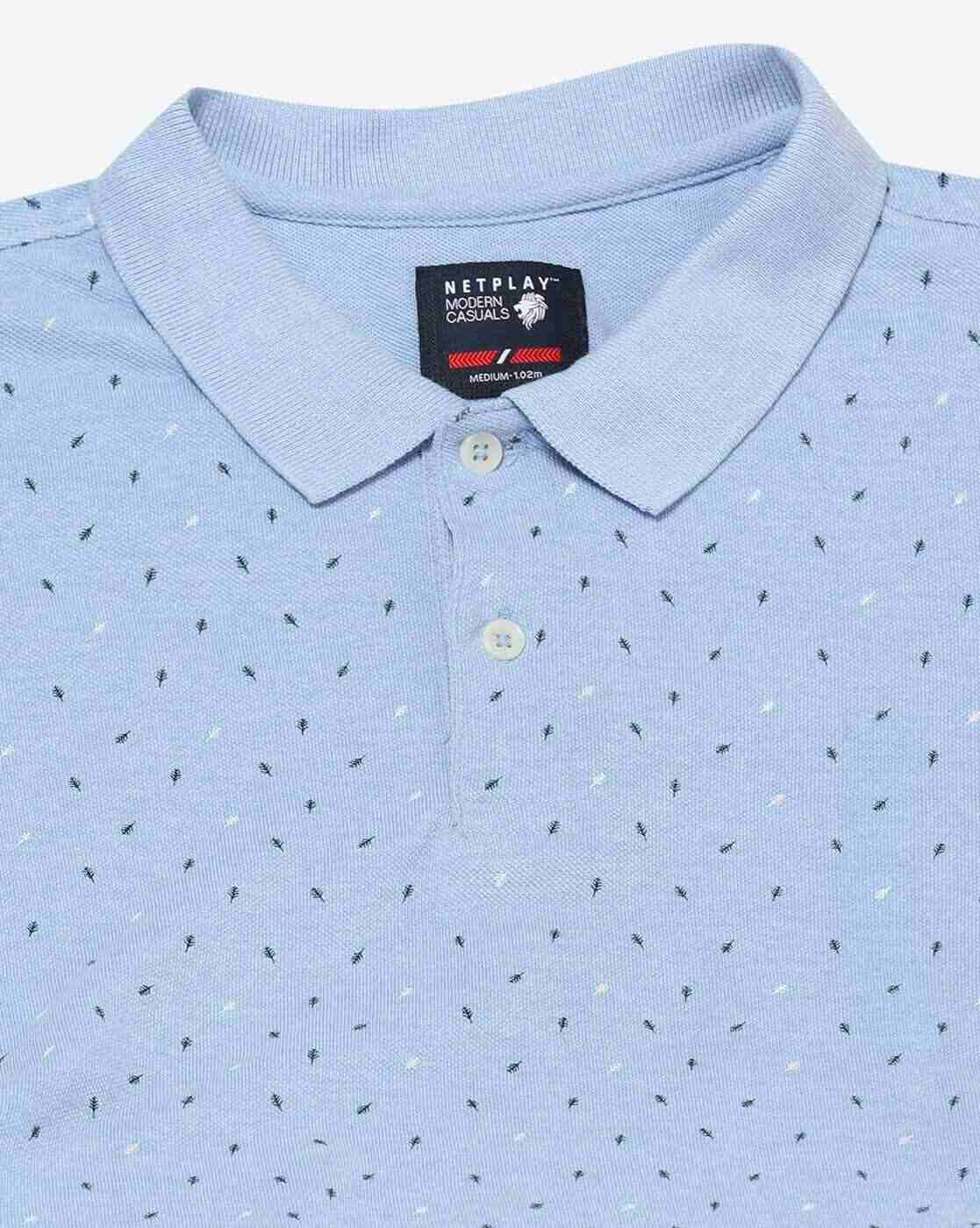 NETPLAY | Regular Fit Micro Print Polo T-Shirt|5