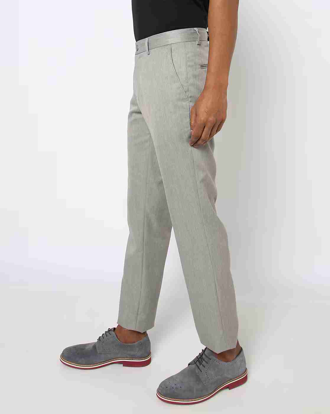 NETPLAY | Slim Fit Flat-Front Trousers|1