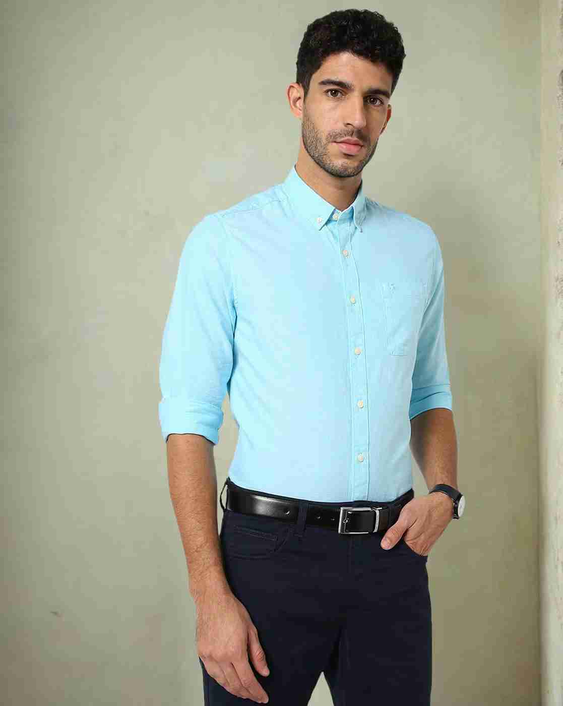 Men Core Oxford Slim Fit Shirt with Patch Pocket
