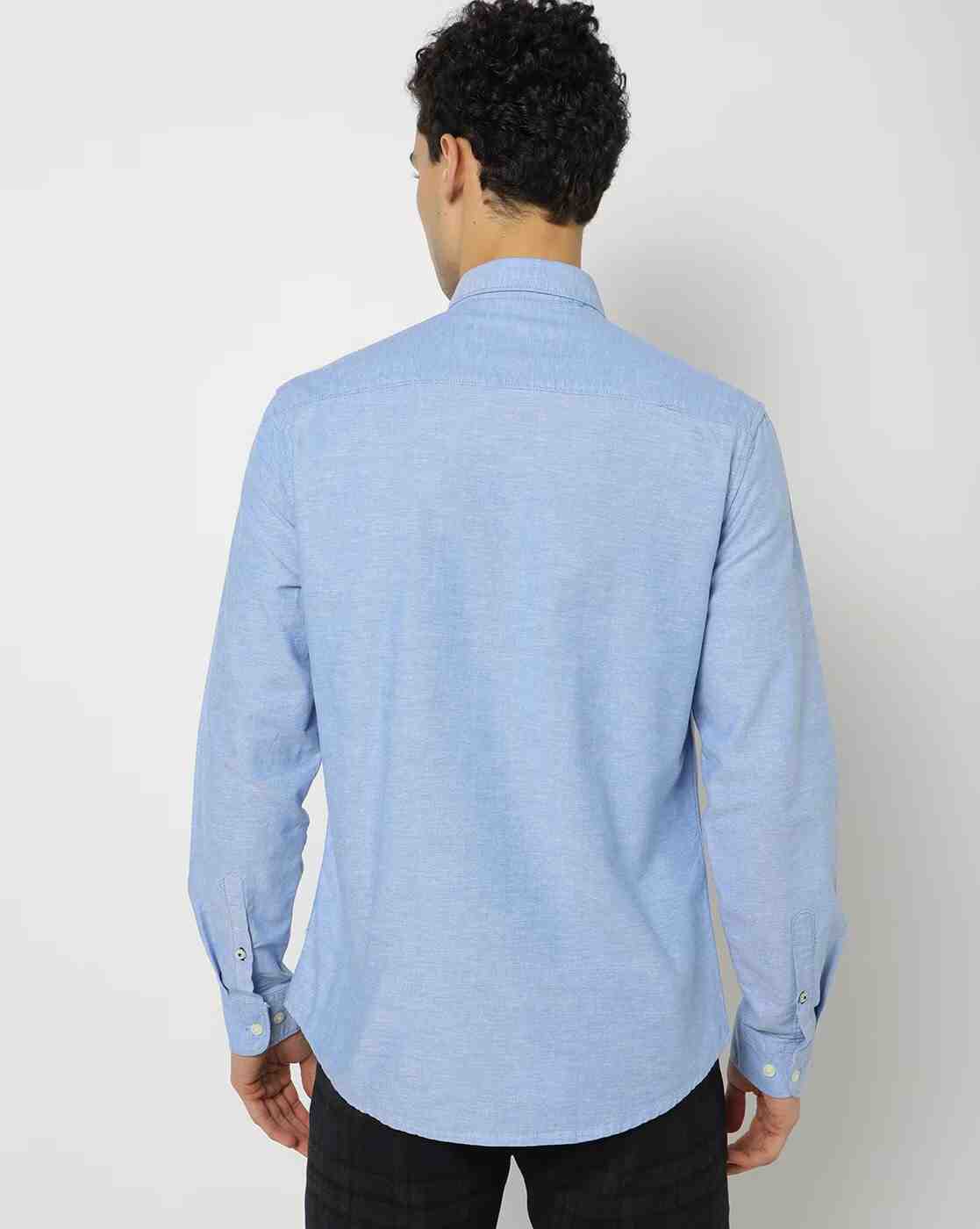 NETPLAY | Men Core Oxford Slim Fit Shirt with Patch Pocket|2