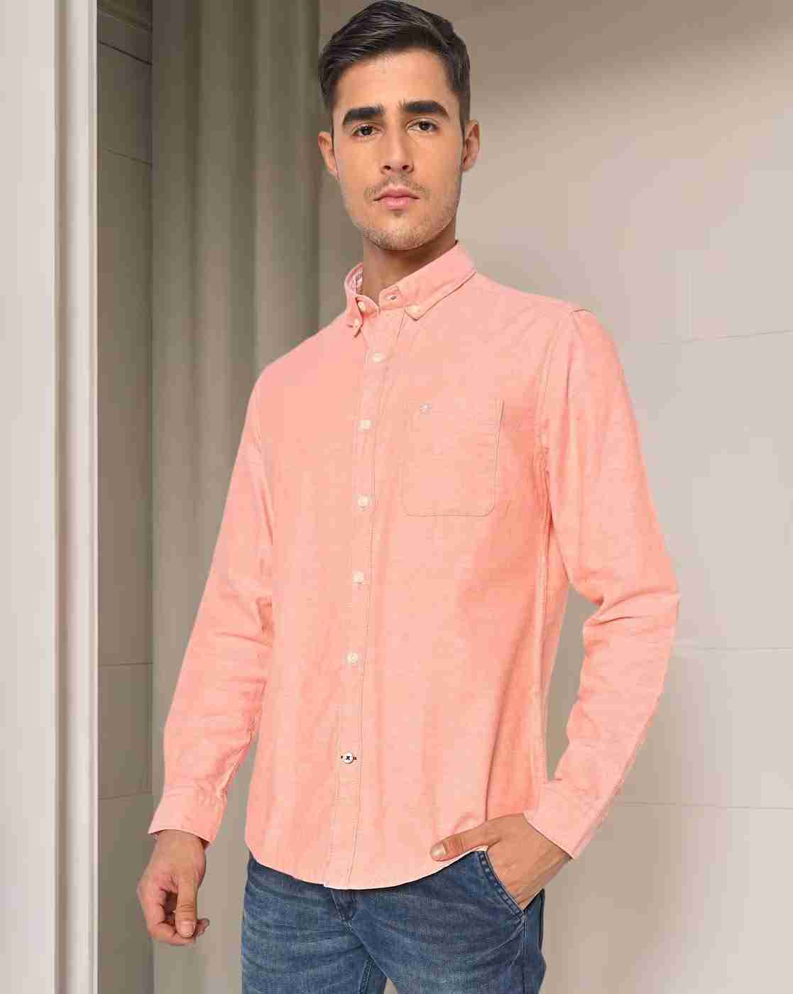 Men Core Oxford Slim Fit Shirt with Patch Pocket