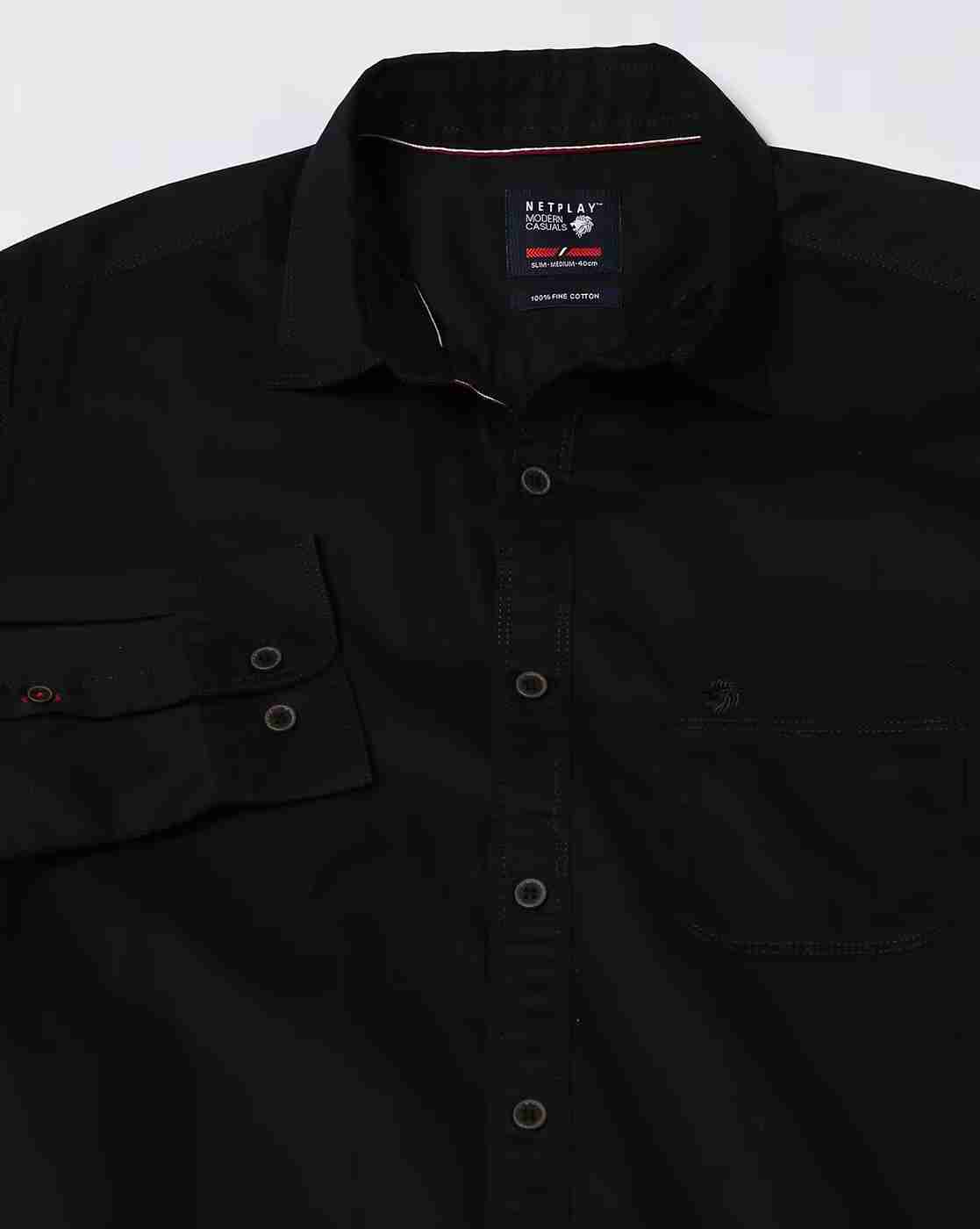 NETPLAY | Men Bedford Dobby Slim Fit Shirt with Patch Pocket|4
