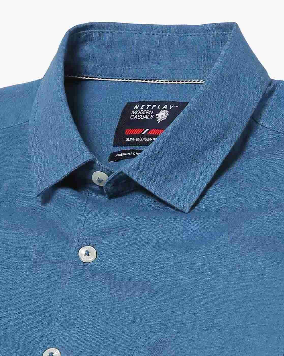 NETPLAY | Men Slim Fit Shirt with French Placket|3