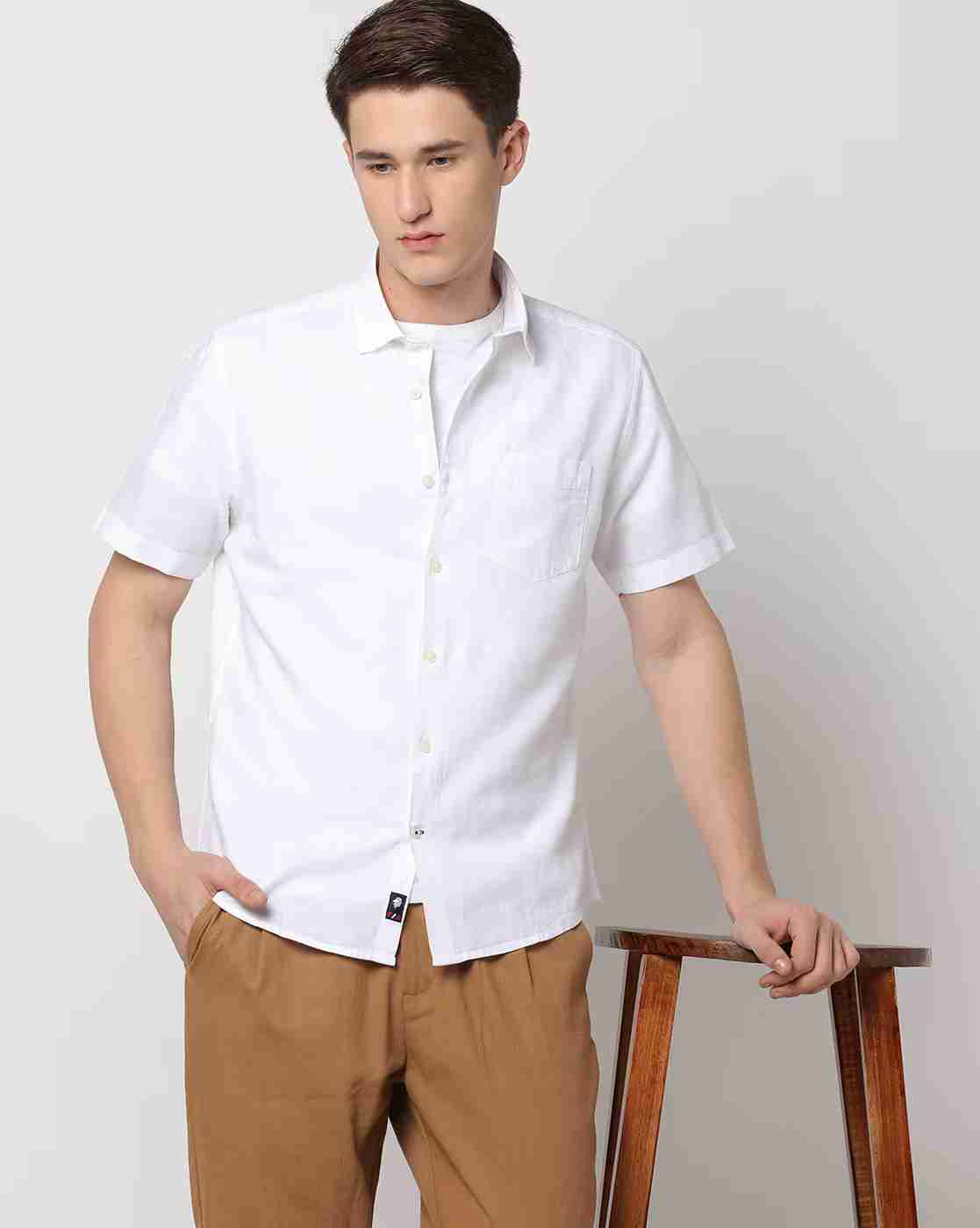 Slim Fit Shirt with French Placket