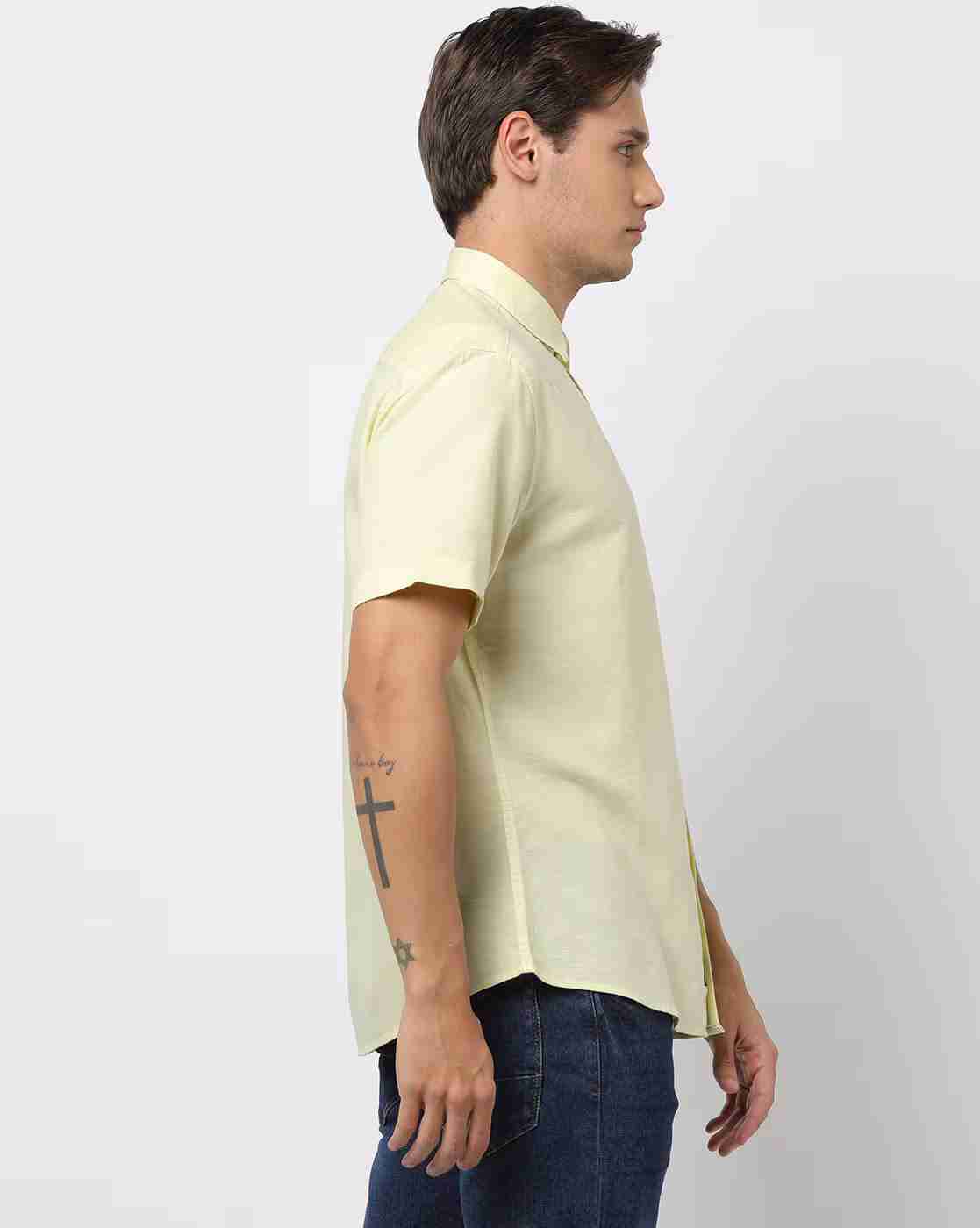NETPLAY | Men Slim Fit Shirt with French Placket|1