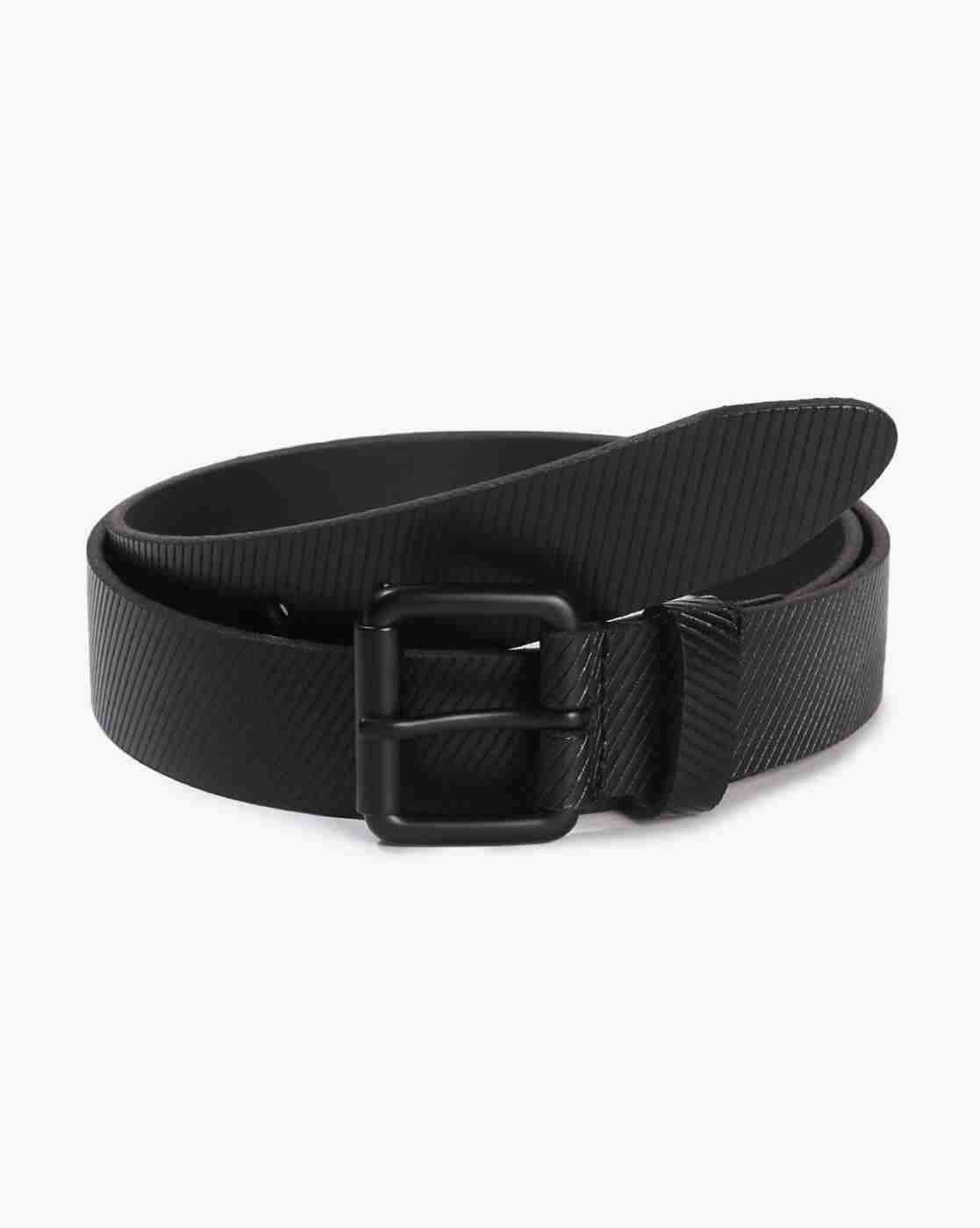 Men Leather Belt with Buckle Closure