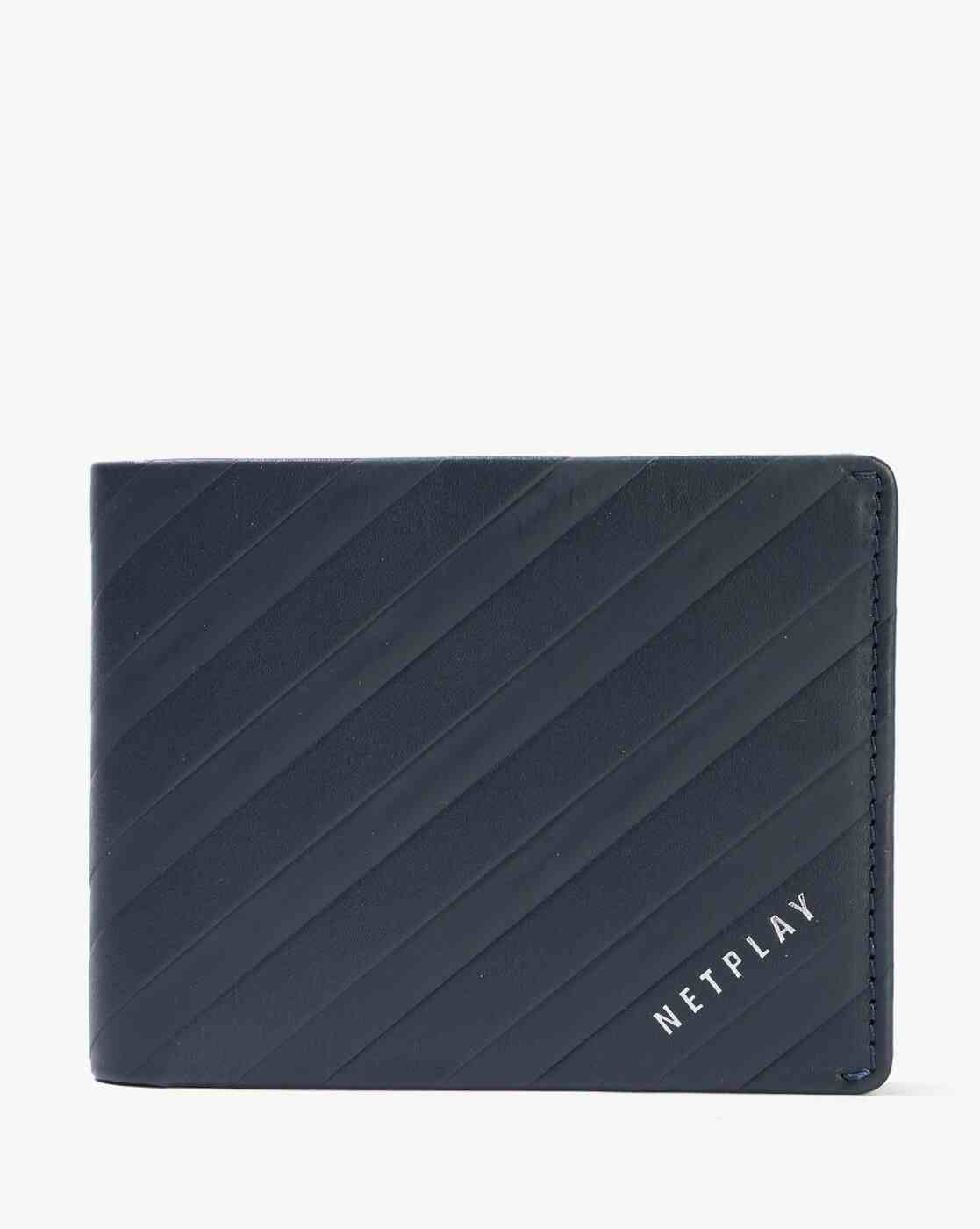 NETPLAY | Men Striped Leather Bi-Fold Wallet|0