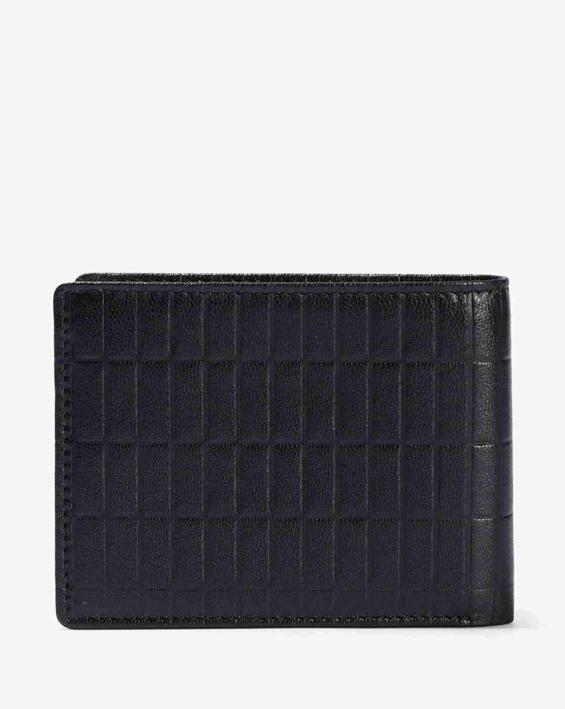 NETPLAY | Men Checked Leather Bi-Fold Wallet|1