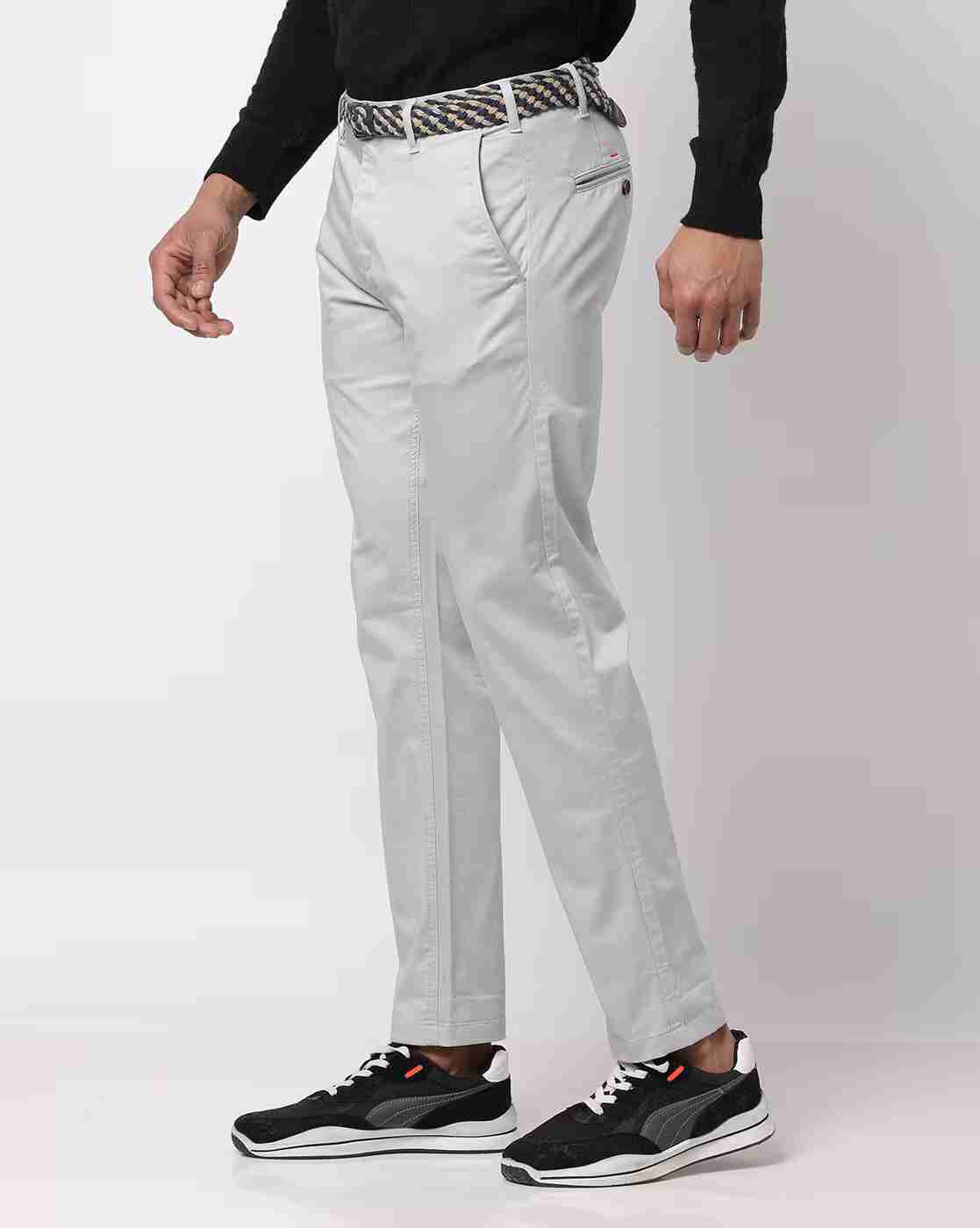 NETPLAY | Flat-Front Slim Fit Trousers|1