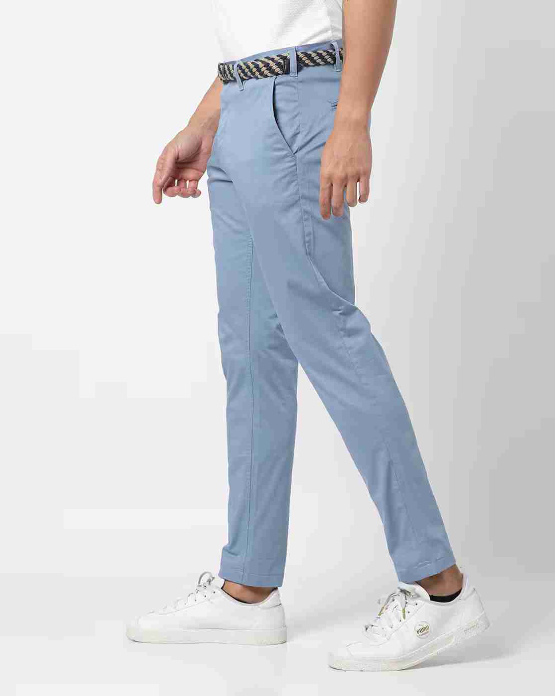 NETPLAY | Flat-Front Slim Fit Trousers|1
