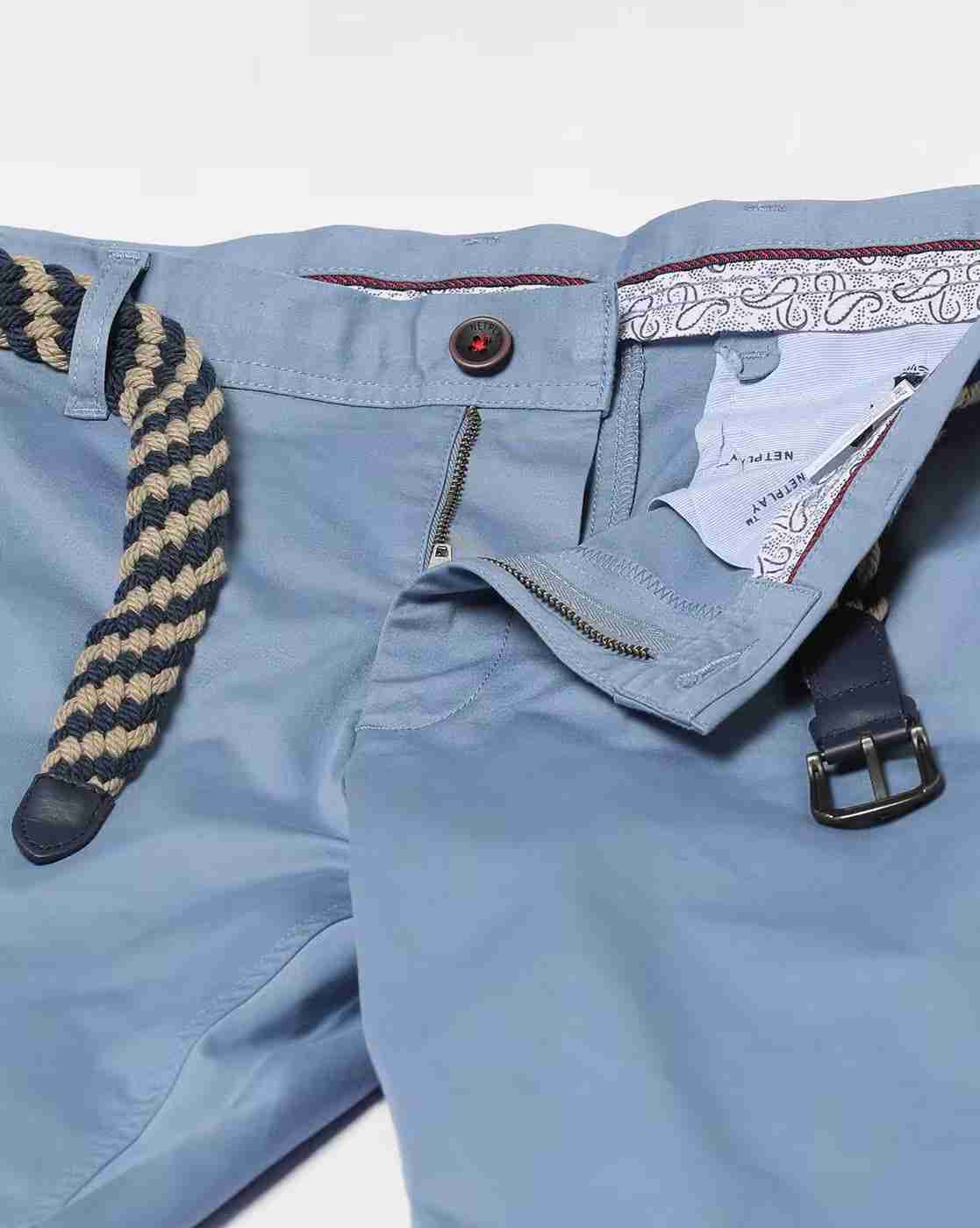 NETPLAY | Flat-Front Slim Fit Trousers|4