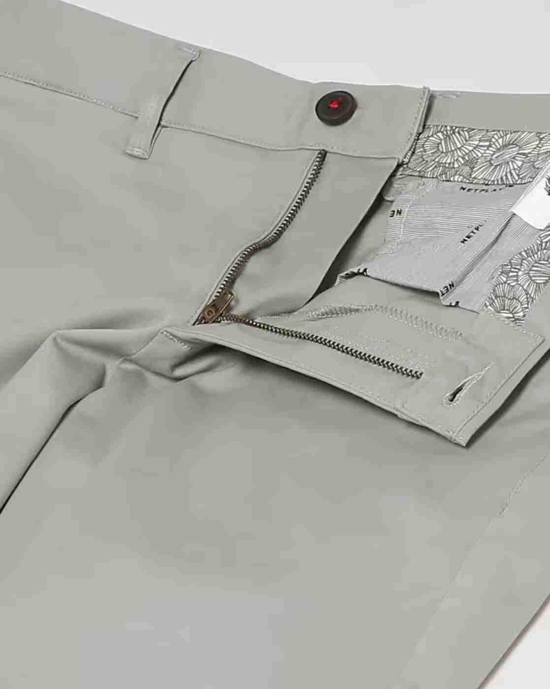 NETPLAY | Straight Fit Flat-Front Trousers|4