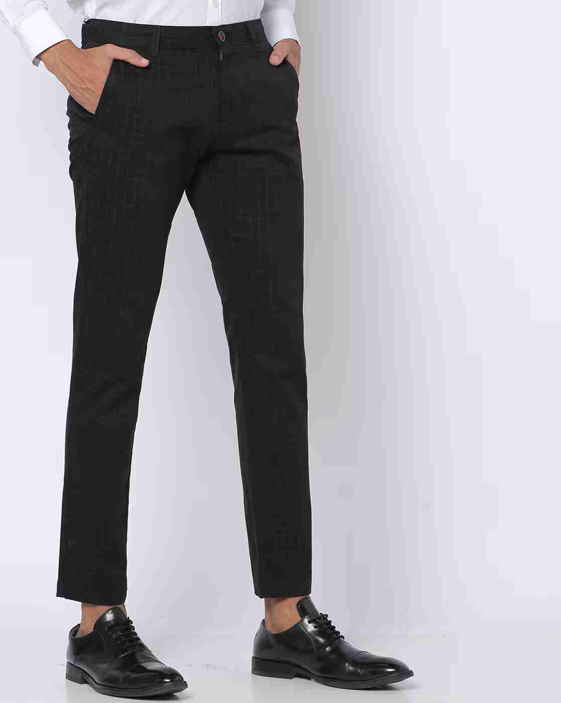 NETPLAY | Checked Tapered Fit Trousers|0