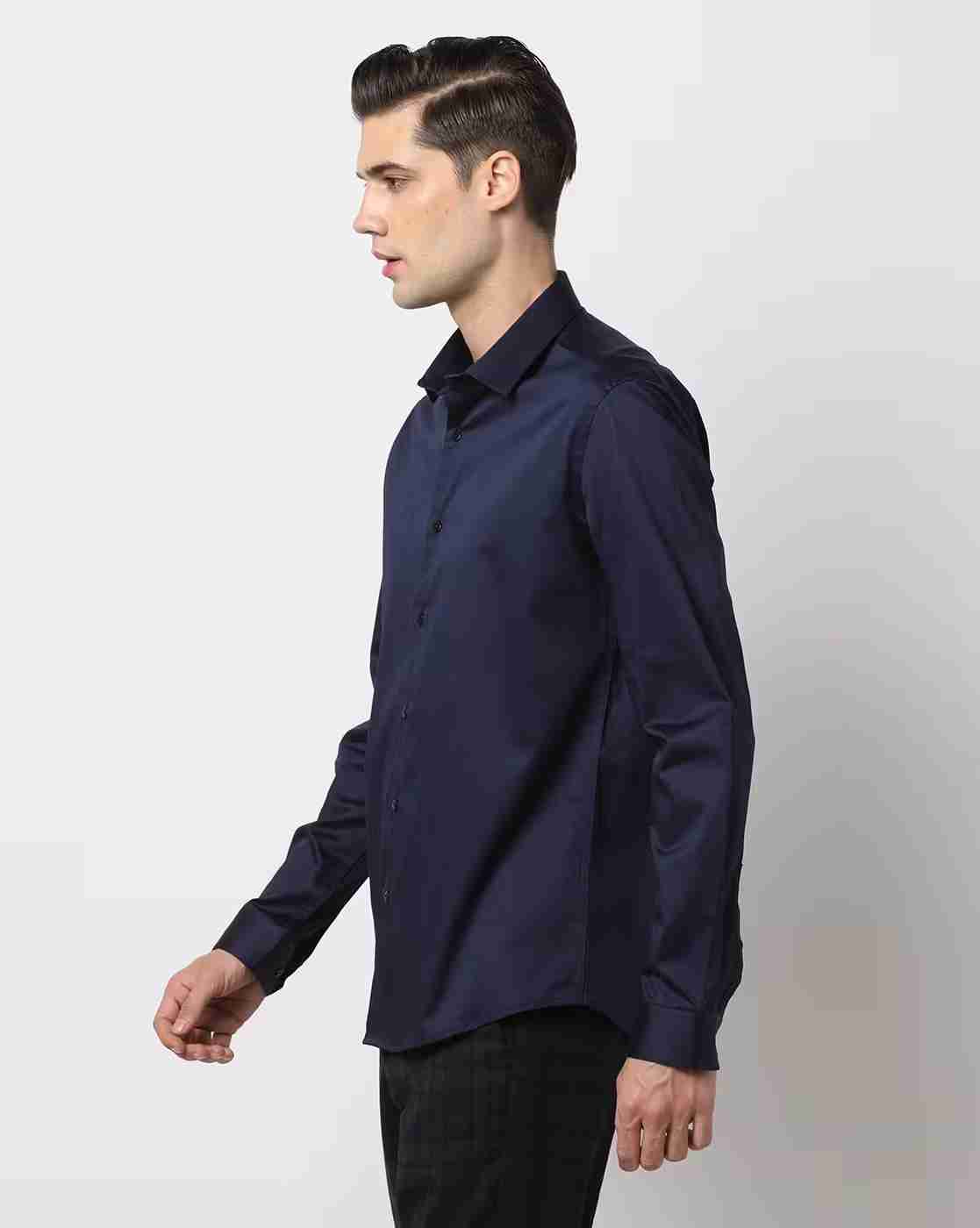 NETPLAY | Slim Fit Shirt with Spread Collar|1