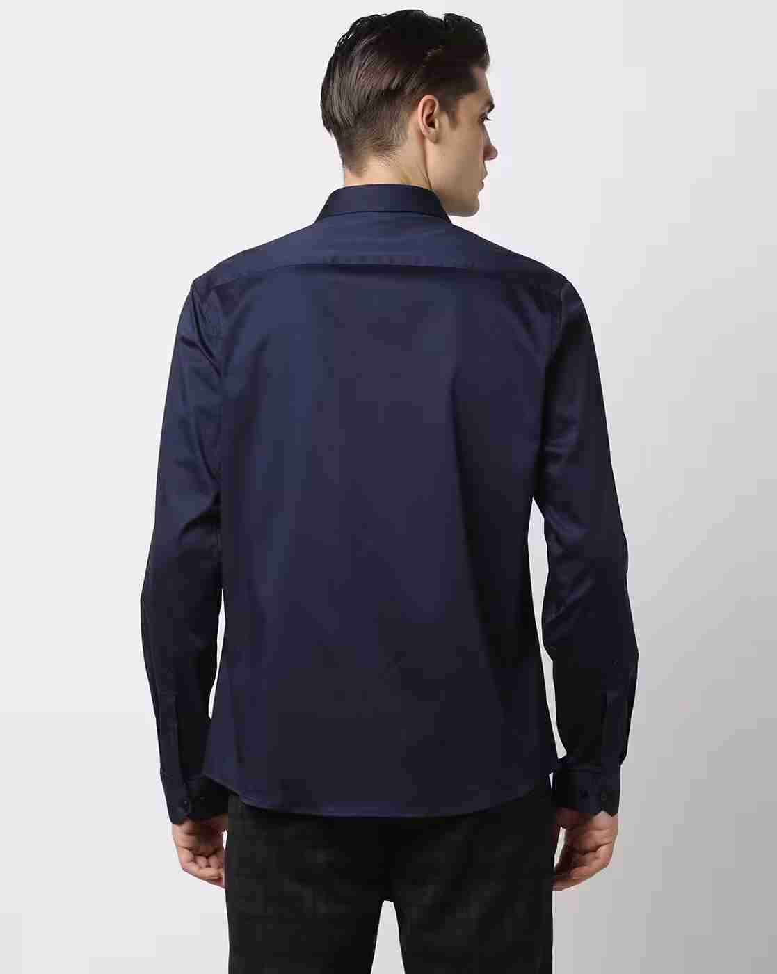 NETPLAY | Slim Fit Shirt with Spread Collar|2