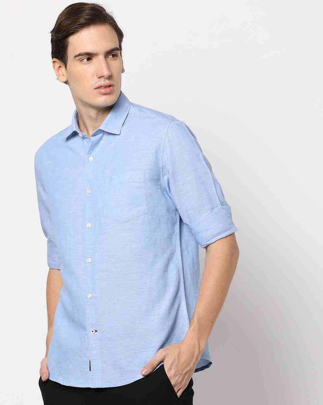 NETPLAY | Heathered Slim Fit Shirt with Patch Pocket|0