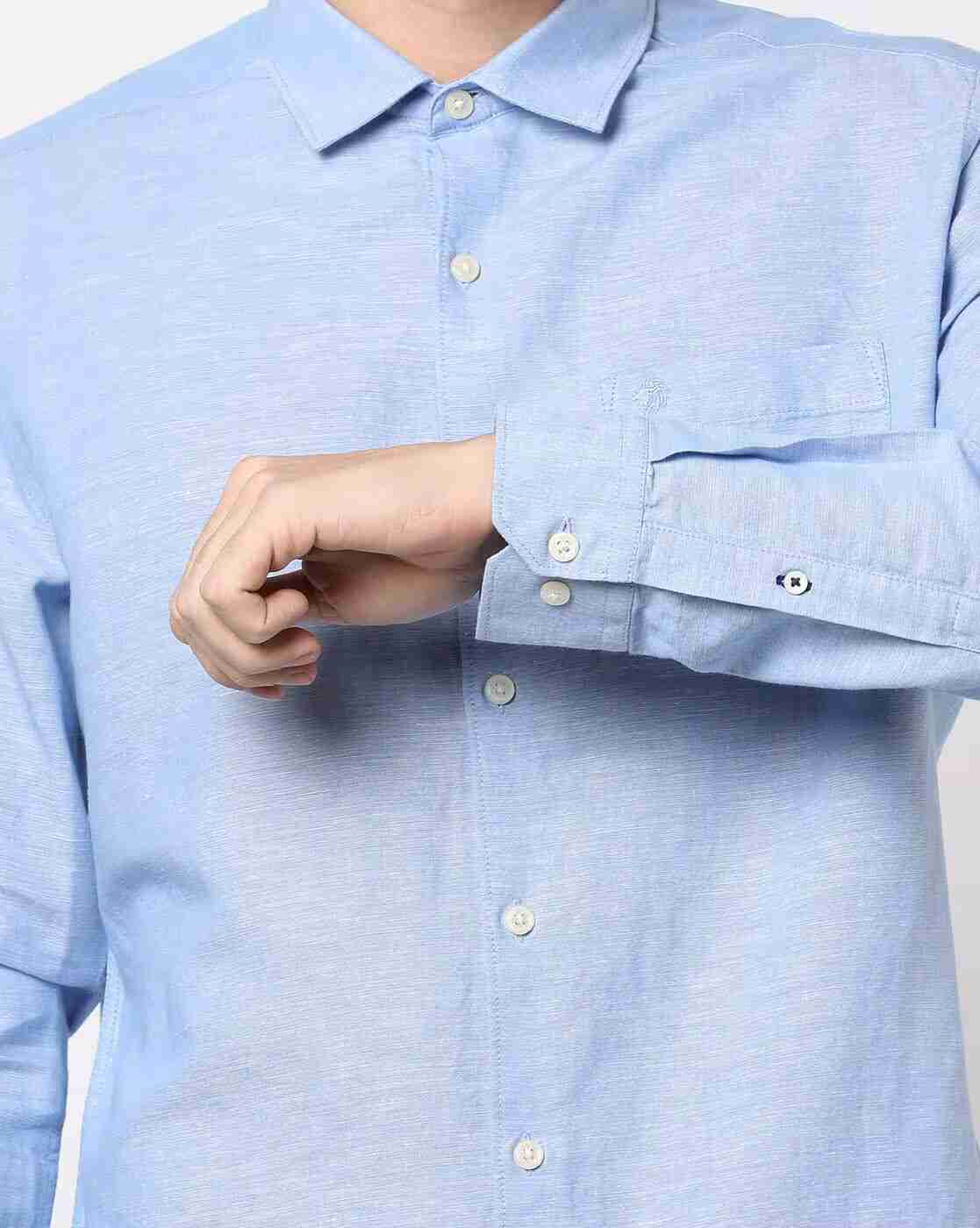 NETPLAY | Heathered Slim Fit Shirt with Patch Pocket|3