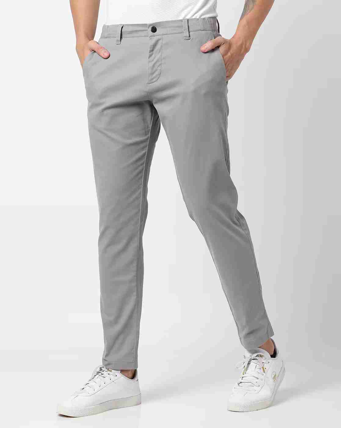 Ankle-Length Flat-Front Pants