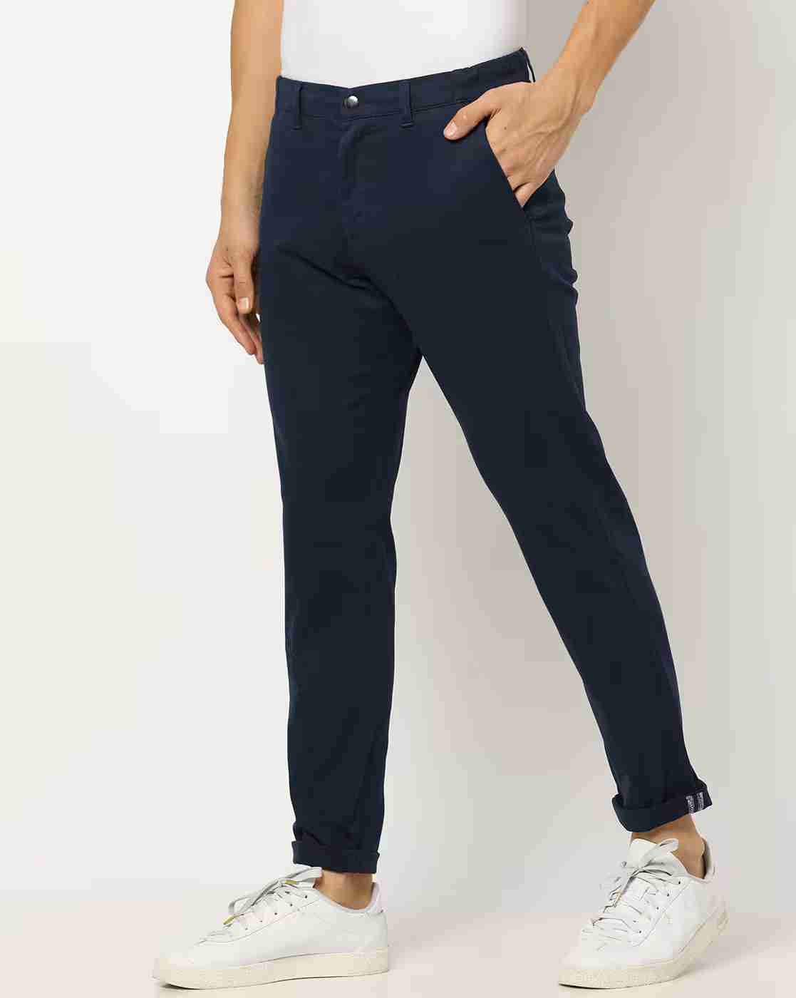 NETPLAY | Mid-Rise Flat Front Trousers|0