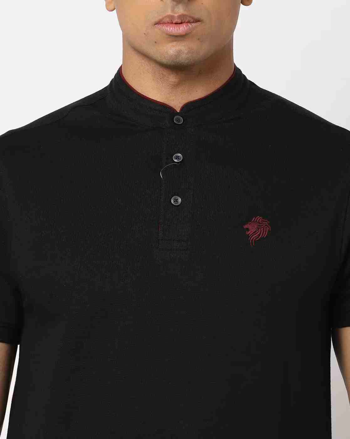 NETPLAY | Slim Fit Polo T-Shirt with Band Collar|3
