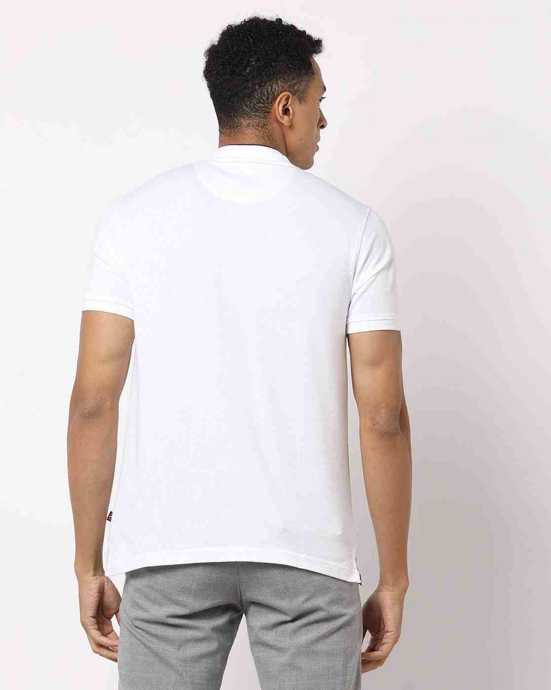 NETPLAY | Slim Fit T-Shirt with Band Collar|2