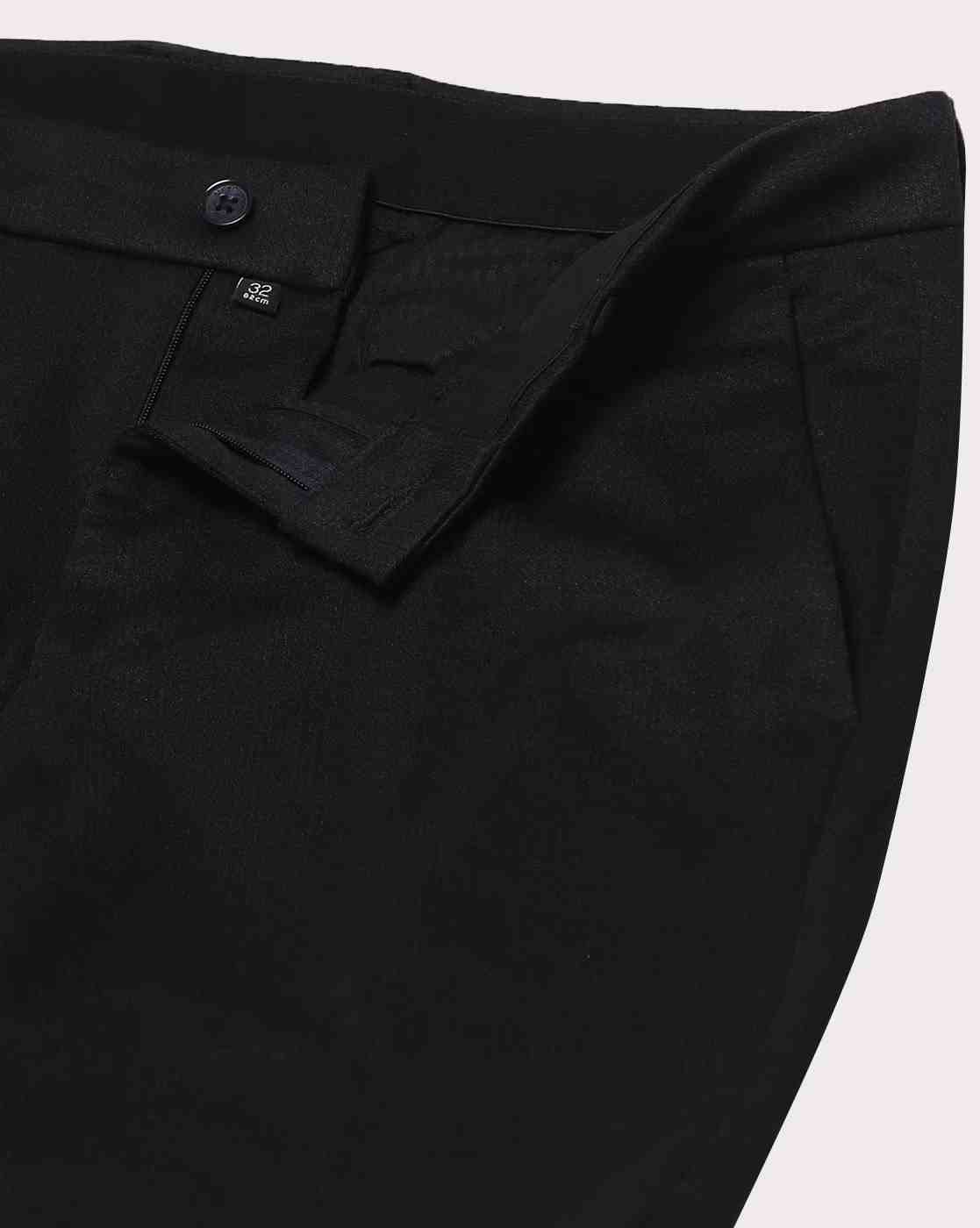 NETPLAY | Ankle Length Slim Fit Flat-Front Trousers|4