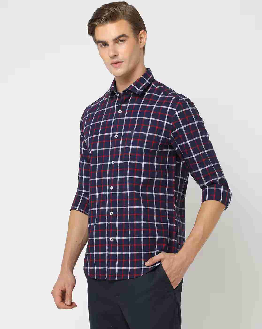 NETPLAY | Checked Shirt with Patch Pocket|1