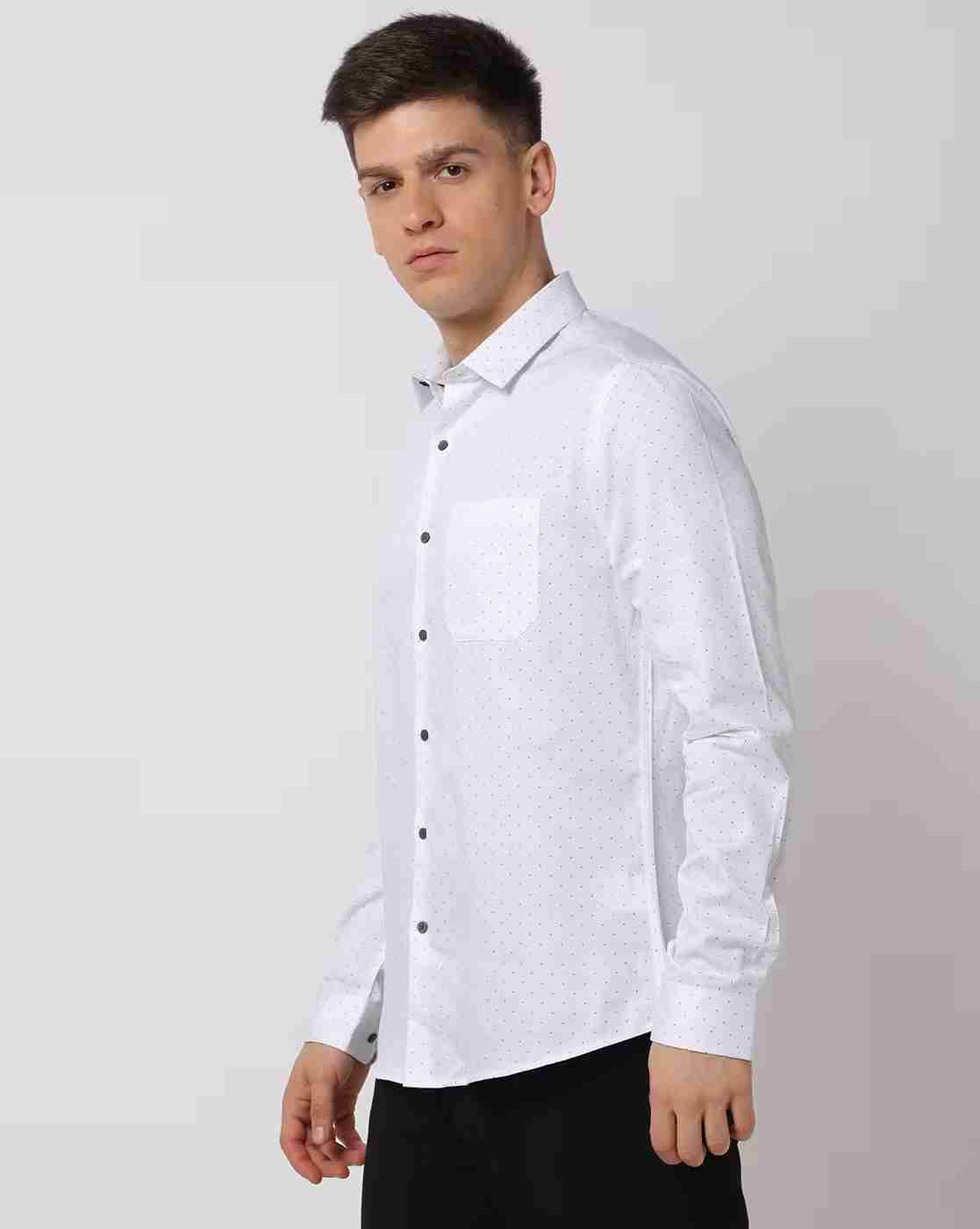NETPLAY | Men Micro Print Slim Fit Shirt|1